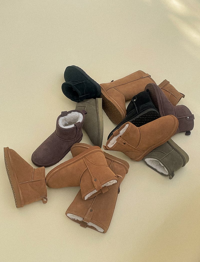 Bianco - BIASNOW Ankle Boot Suede - teddy boots - cognac - 0