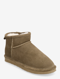 BIASNOW Ancle Boot Suede, Bianco