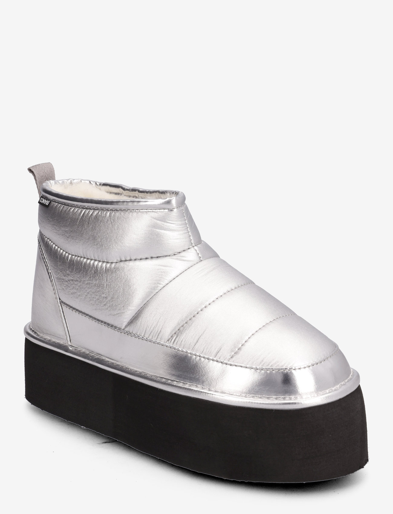 Bianco - BIASNOW Flatform Quilted Nylon - varmeforede sko - silver - 0