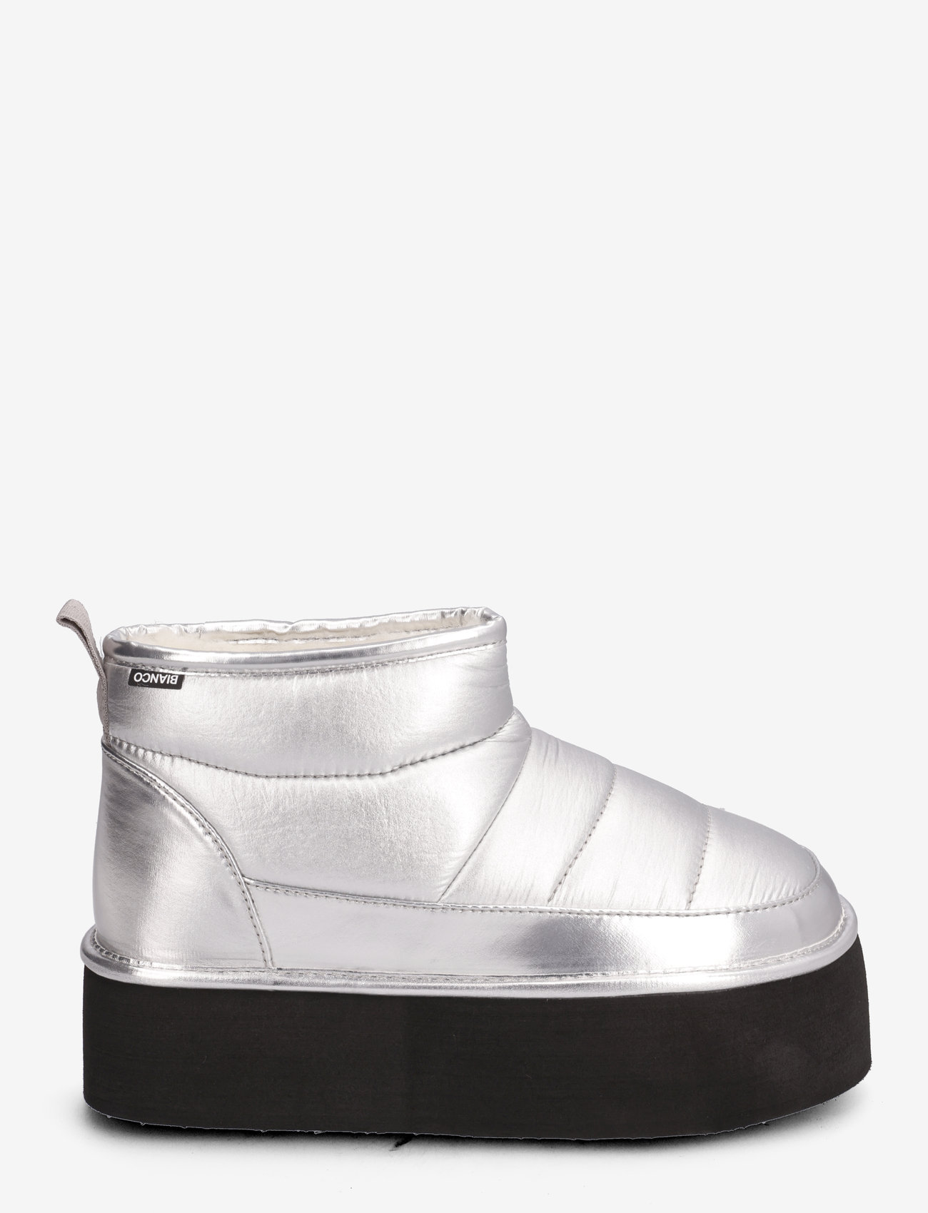 Bianco - BIASNOW Flatform Quilted Nylon - varmeforede sko - silver - 1