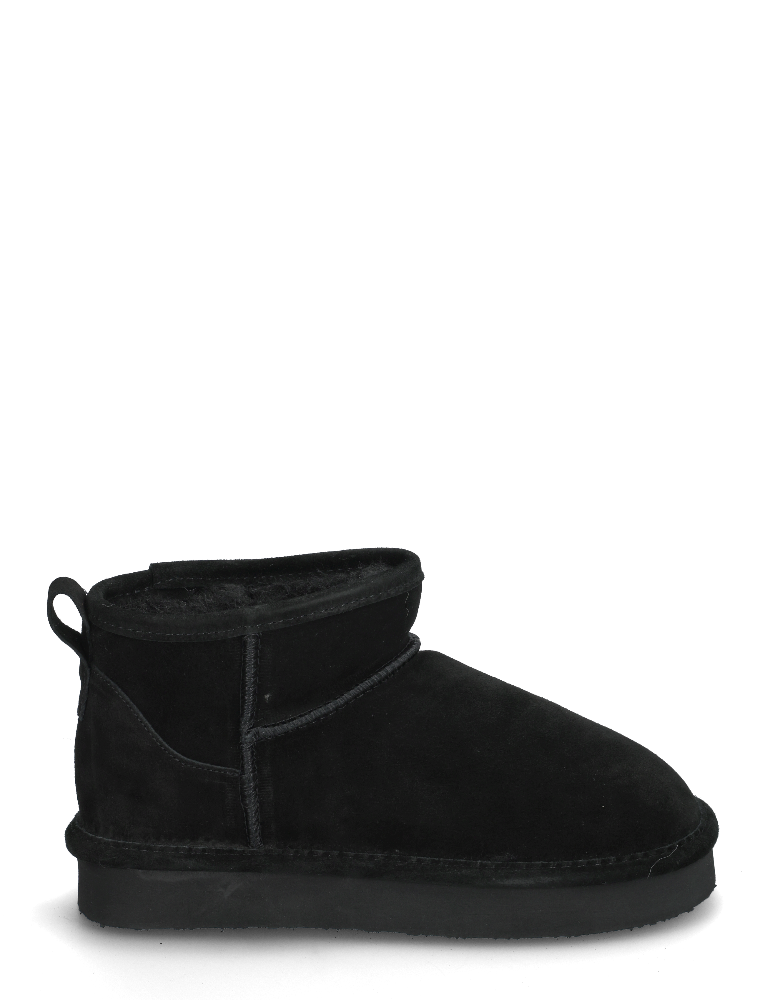 Bianco - BIASNOW Flatform Ankle Boot Suede - bamsestøvler - black - 1