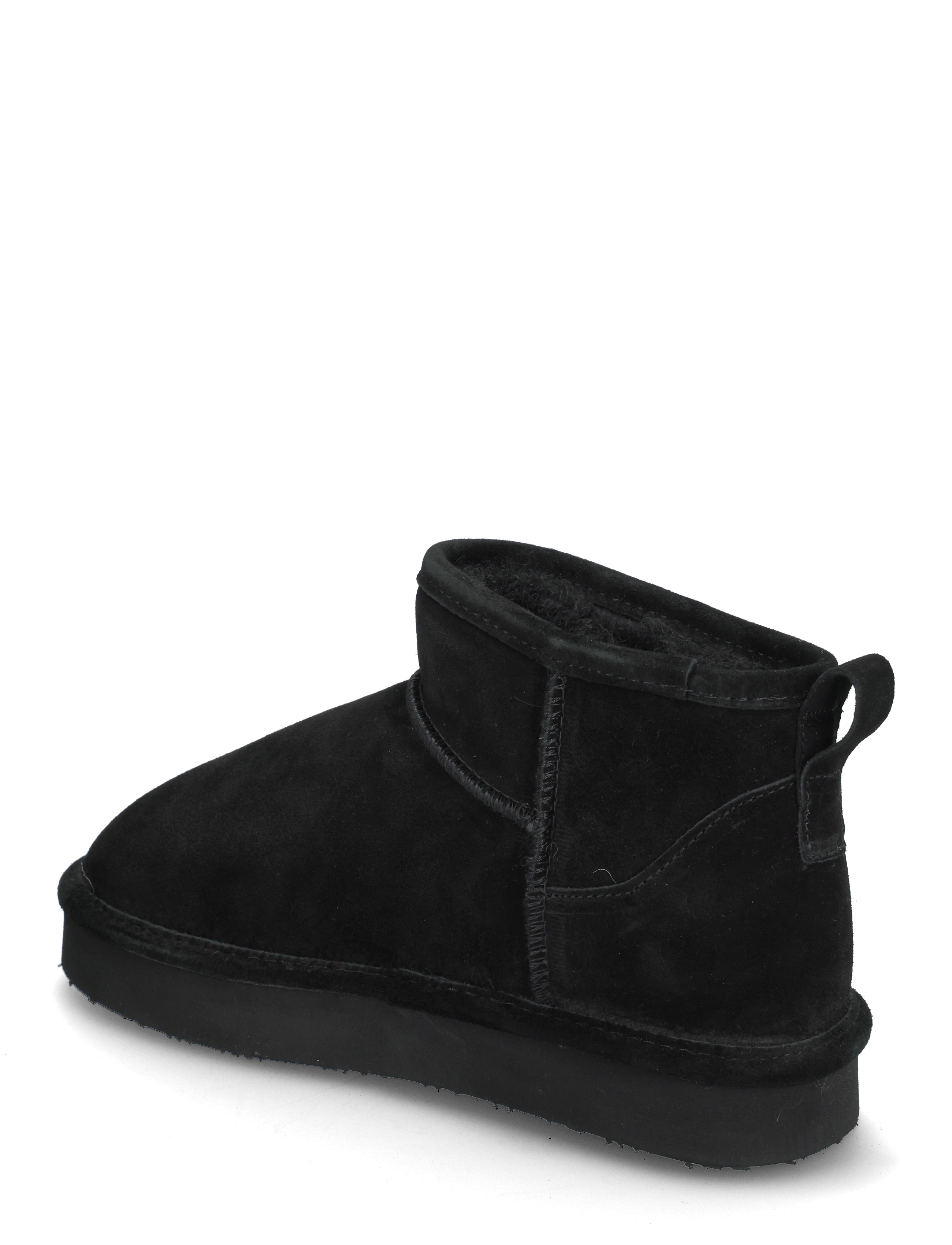 Bianco - BIASNOW Flatform Ankle Boot Suede - bamsestøvler - black - 2