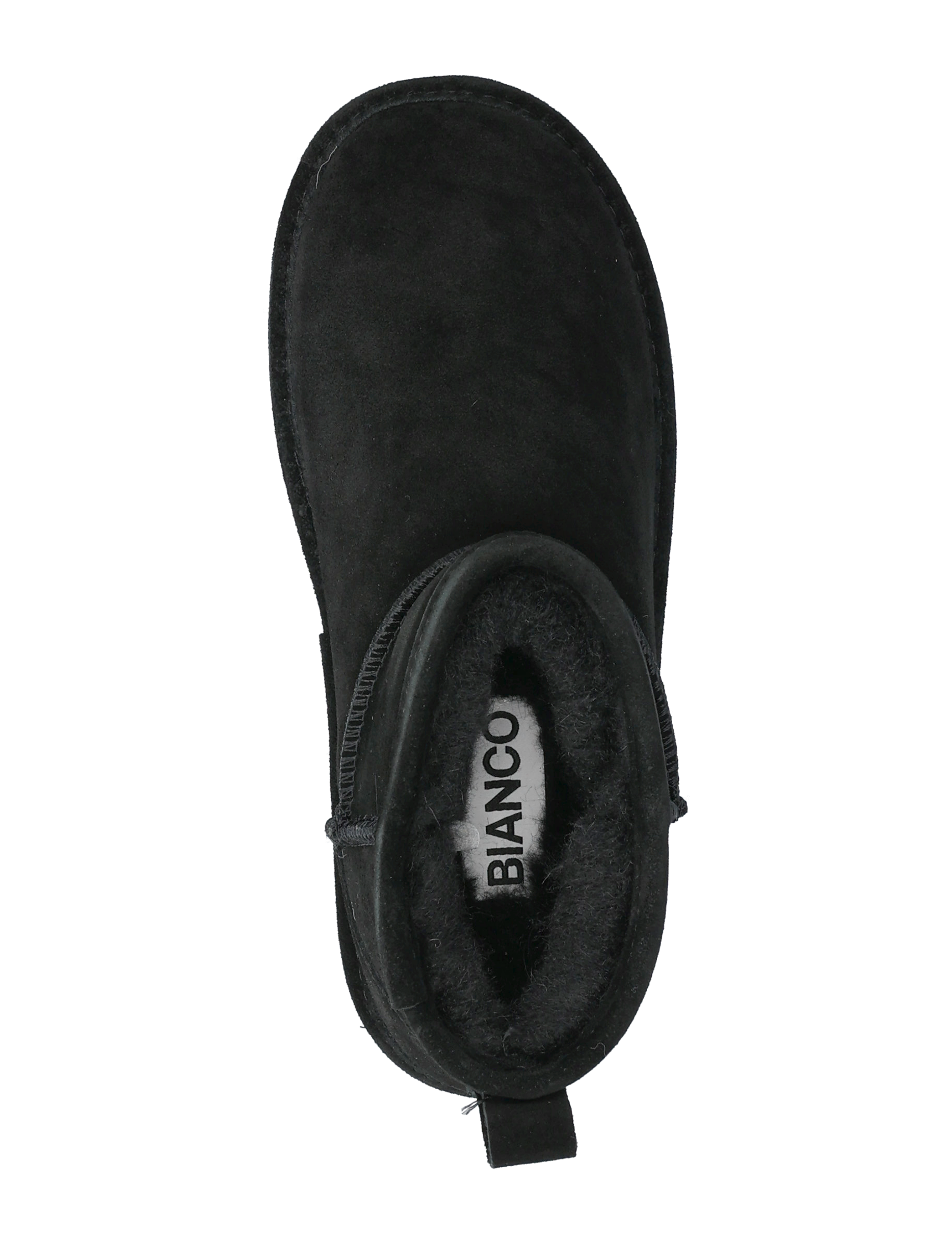 Bianco - BIASNOW Flatform Ankle Boot Suede - bamsestøvler - black - 3