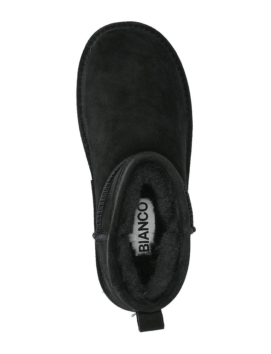 Bianco - BIASNOW Flatform Ankle Boot Suede - teddy-stiefel - black - 3