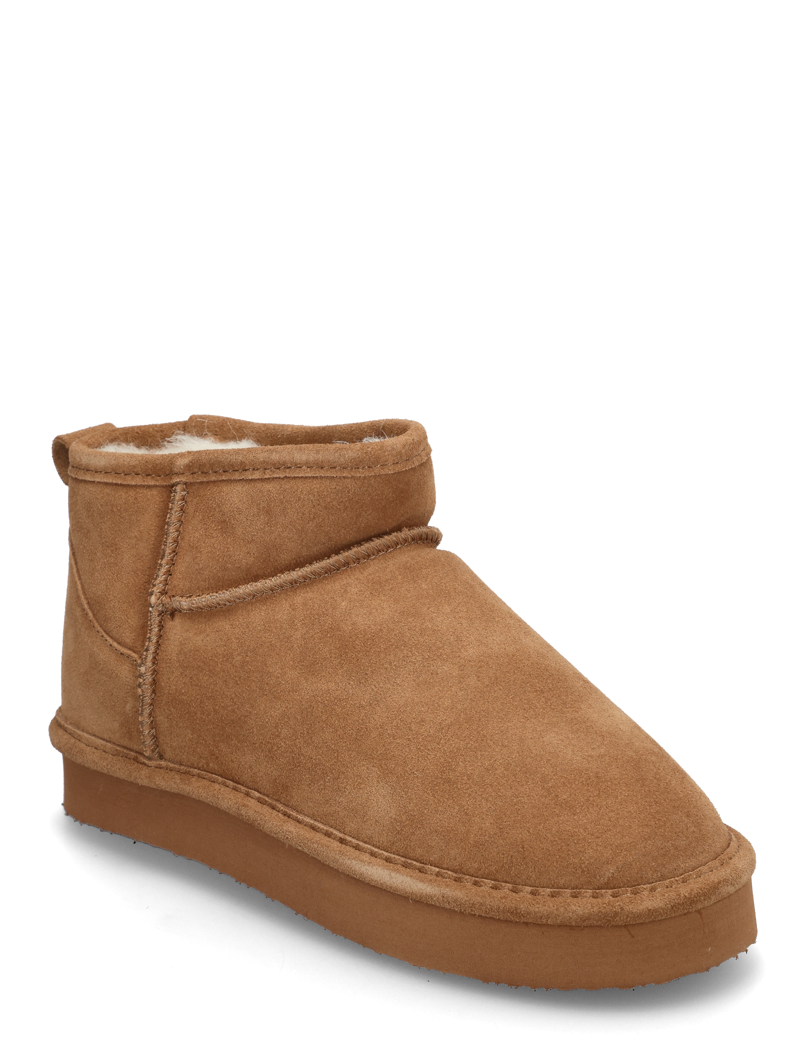 Bianco BIASNOW Flatform Ankle Boot Suede - Kampagne - COGNAC / brown