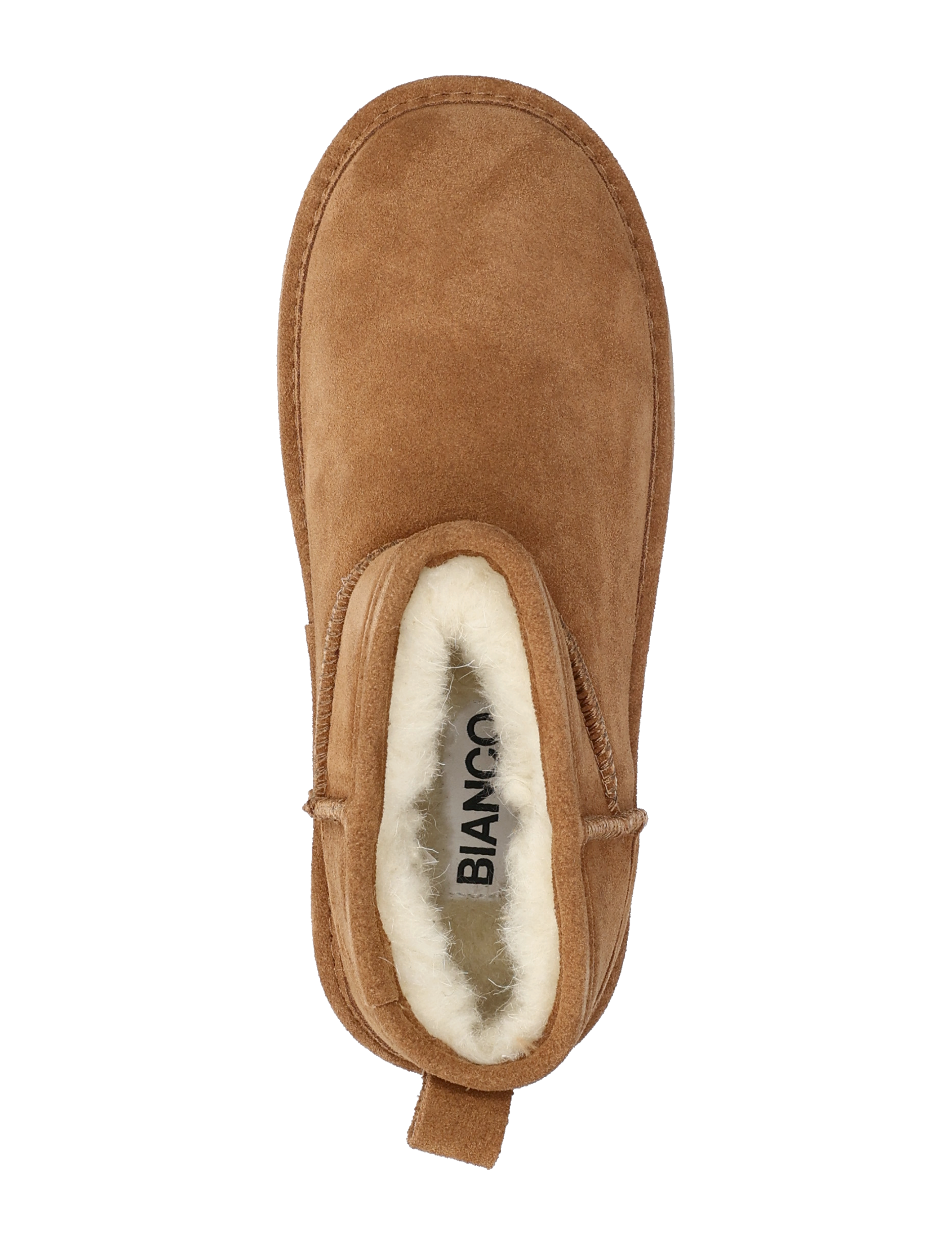 Bianco - BIASNOW Flatform Ankle Boot Suede - kobiety - cognac - 3