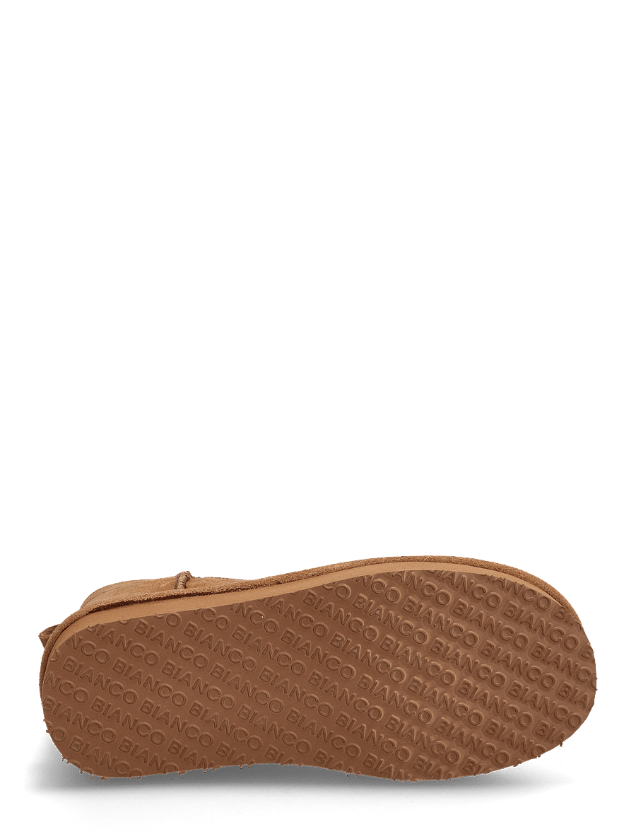 Bianco - BIASNOW Flatform Ankle Boot Suede - teddy-saapad - cognac - 4