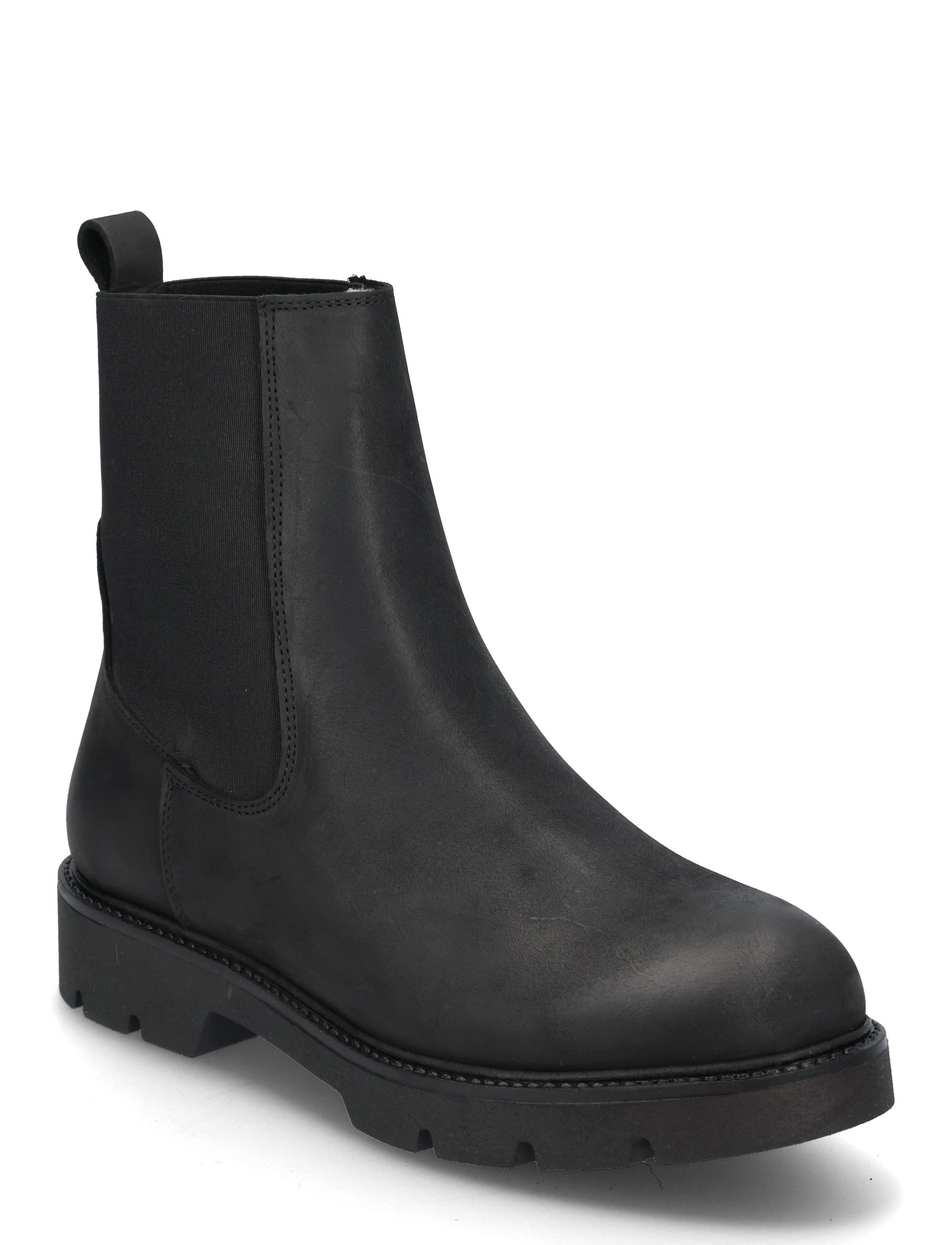 Bianco BIAOTHILIA Warmlined Chelsea Boot Waxed Leather - Chelsea boots - BLACK / black