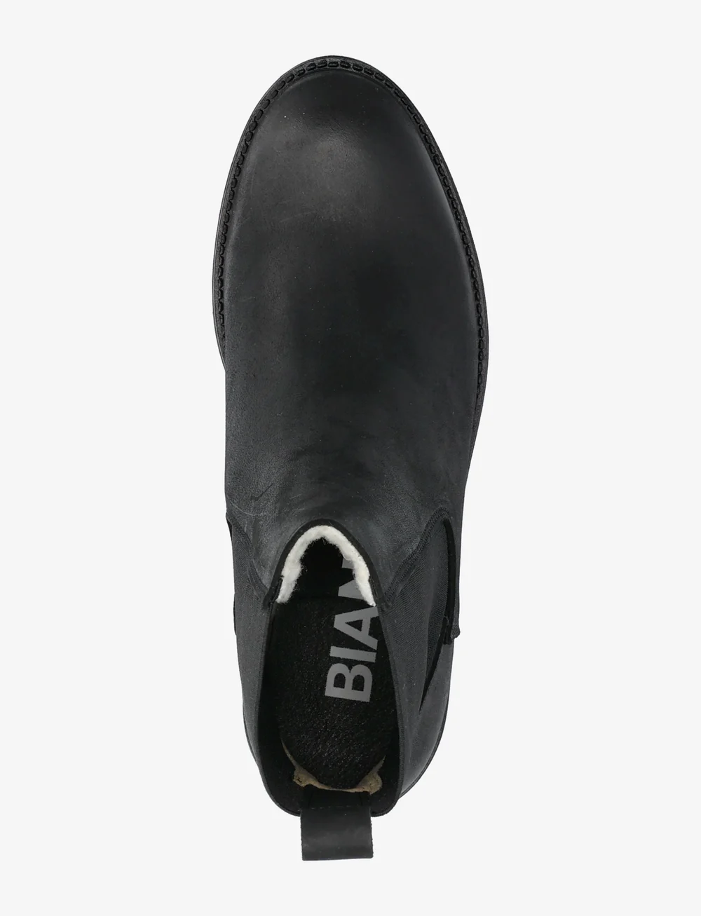 Black leather look chelsea boots shop