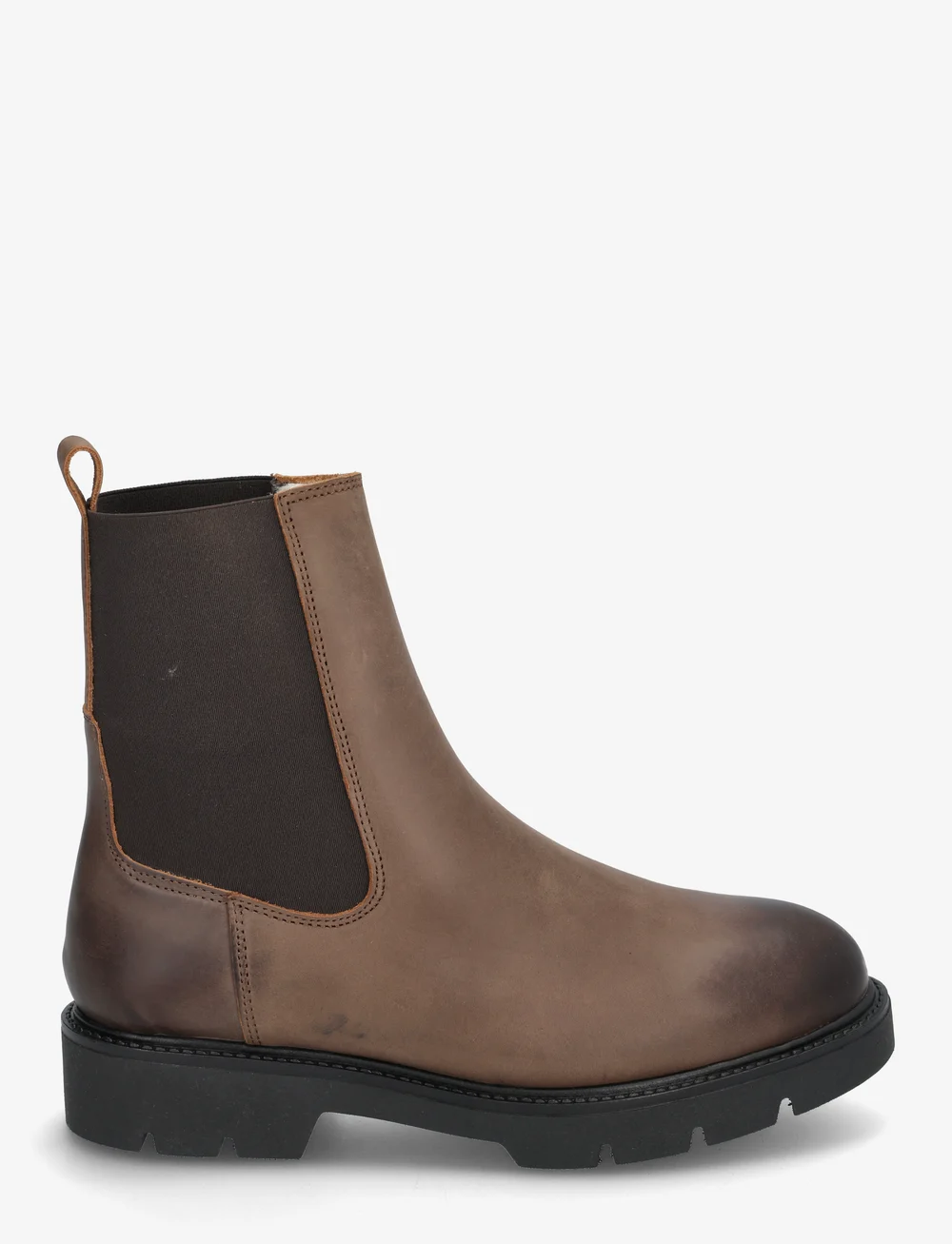 Bianco - BIAOTHILIA Warmlined Chelsea Boot Waxed Leather - winter shoes - dark brown - 1