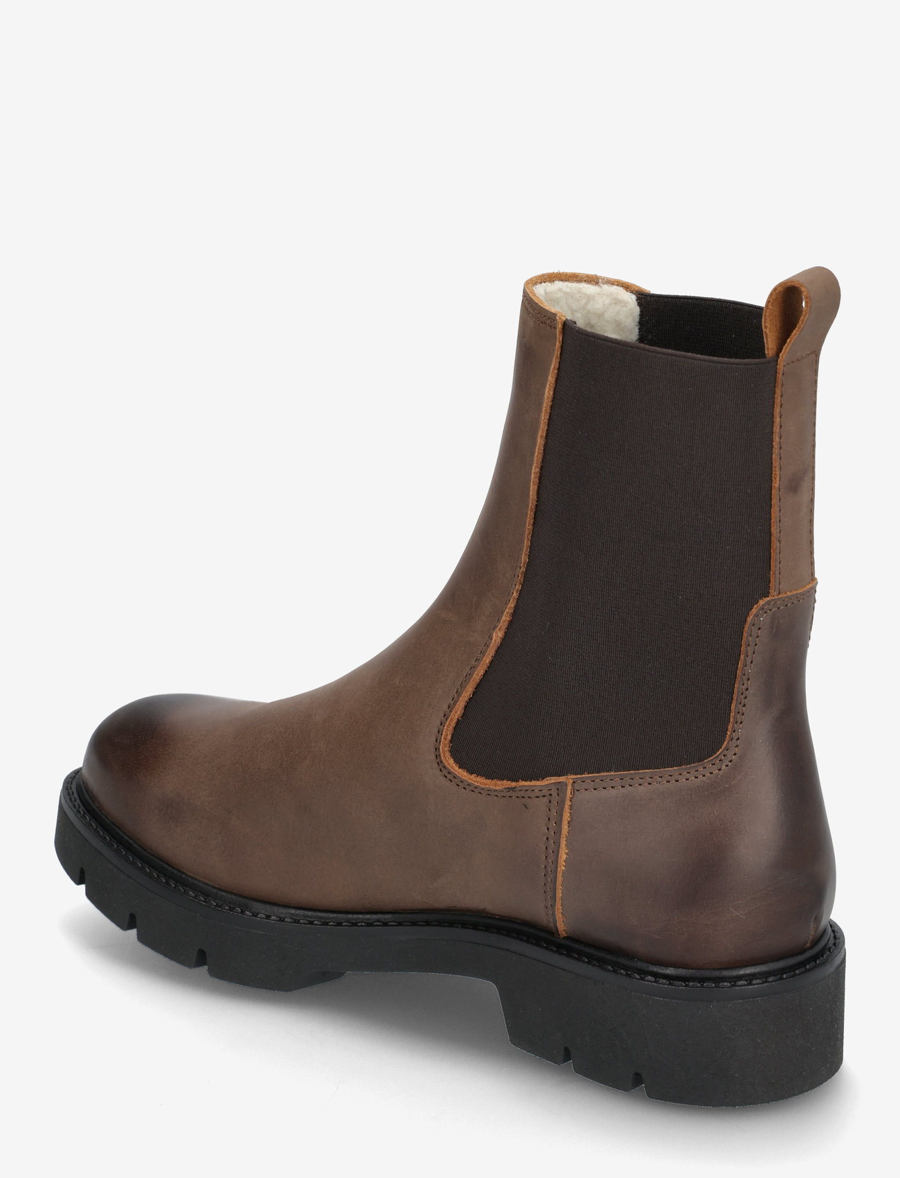 Bianco - BIAOTHILIA Warmlined Chelsea Boot Waxed Leather - winter shoes - dark brown - 2
