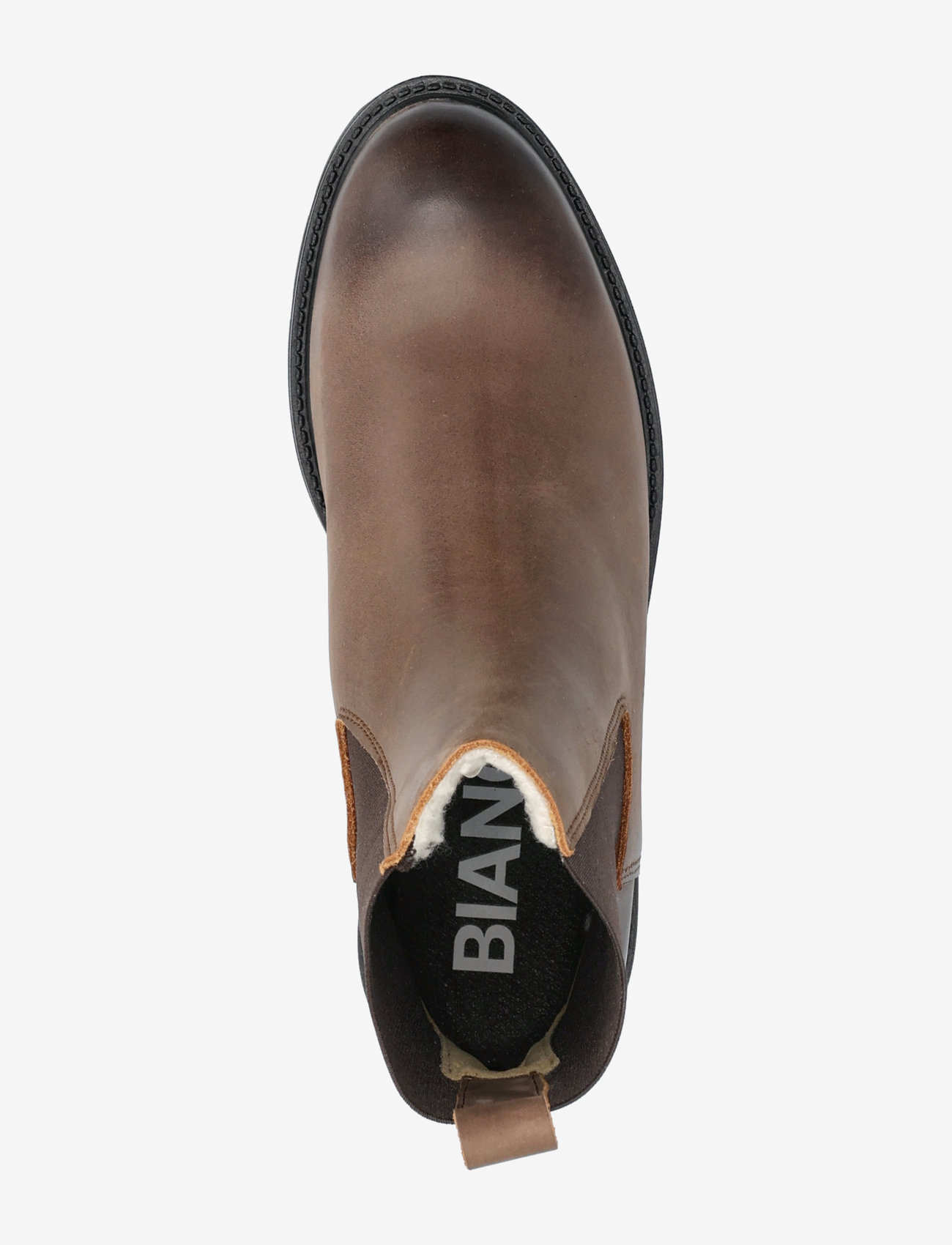 Bianco - BIAOTHILIA Warmlined Chelsea Boot Waxed Leather - winter shoes - dark brown - 3