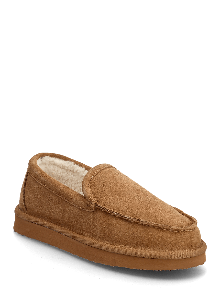 Bianco - BIAINGRID Home Loafer Suede - tofflor - cognac - 0