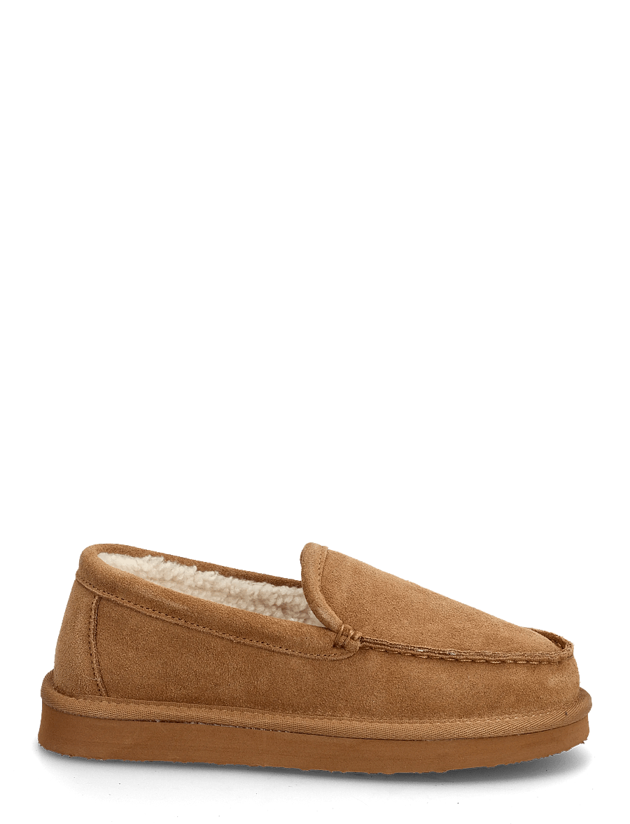 Bianco - BIAINGRID Home Loafer Suede - tofflor - cognac - 1