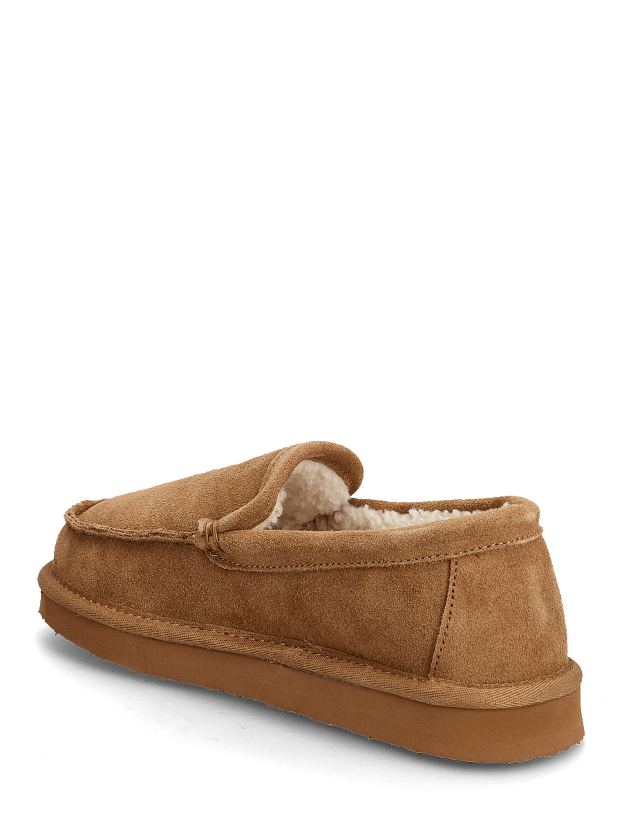 Bianco - BIAINGRID Home Loafer Suede - tofflor - cognac - 2