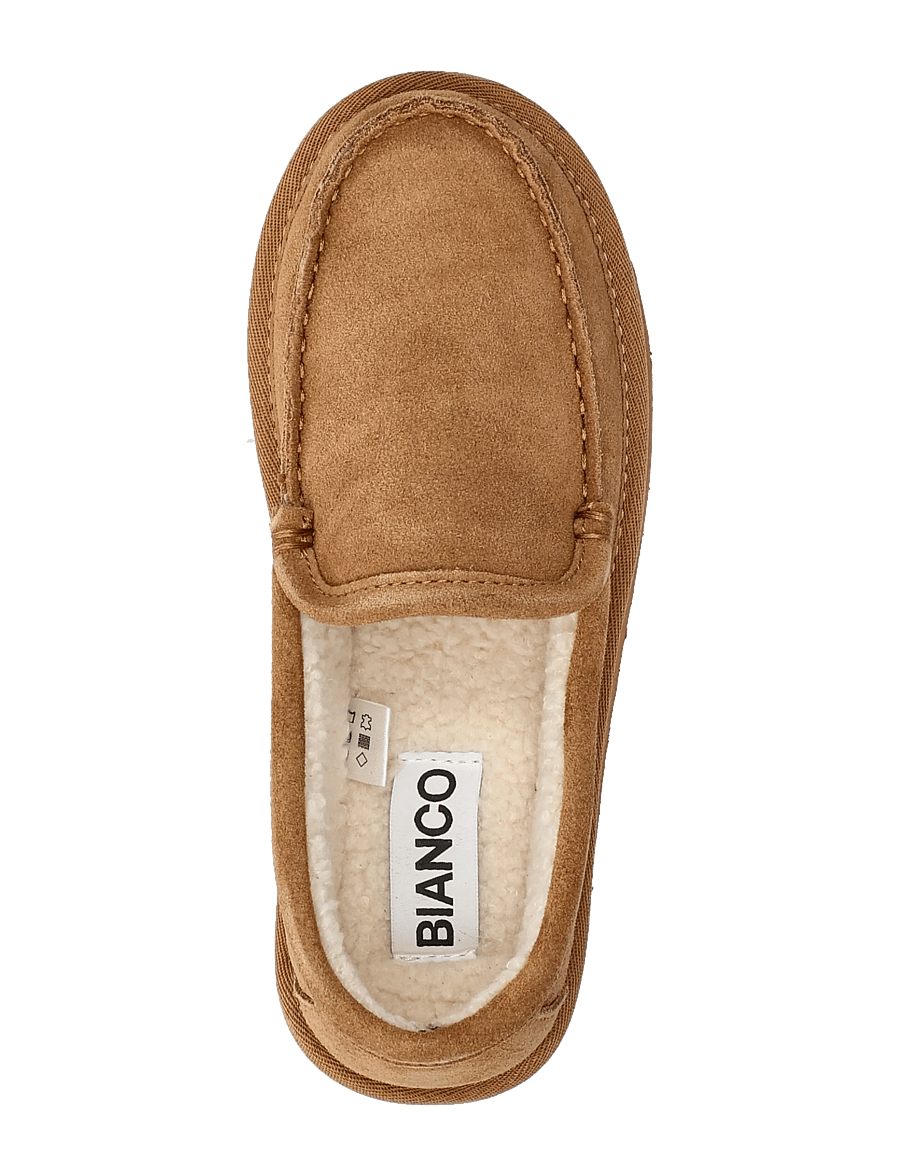 Bianco - BIAINGRID Home Loafer Suede - tofflor - cognac - 3