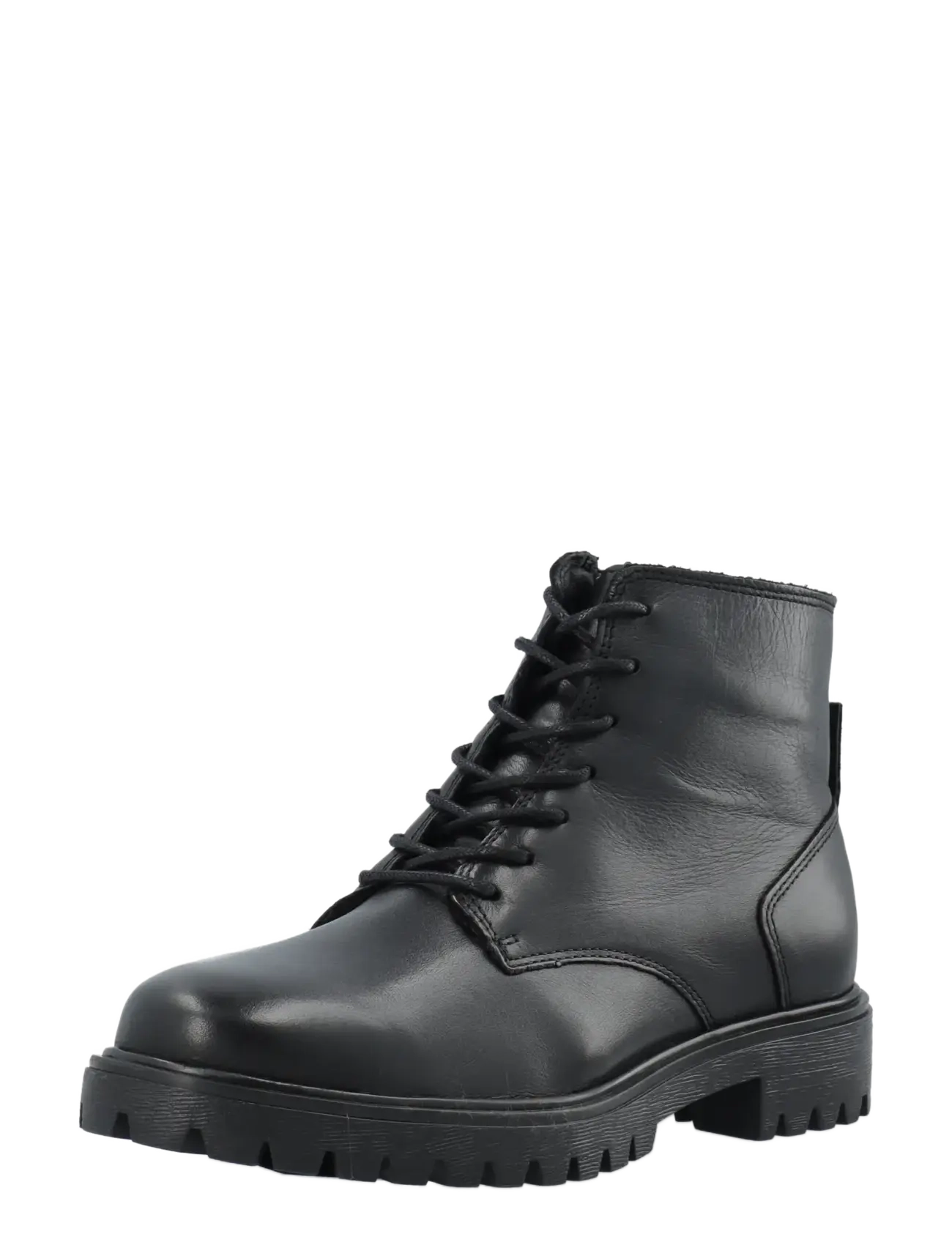 Bianco BIAGINA Warmlined Lace Up Boot Smooth Leather - Stiefeletten - BLACK / black