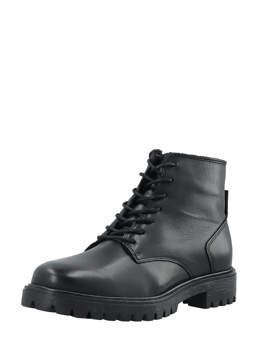 Bianco - BIAGINA Warmlined Lace Up Boot Smooth Leather - paeltega saapad - black - 0