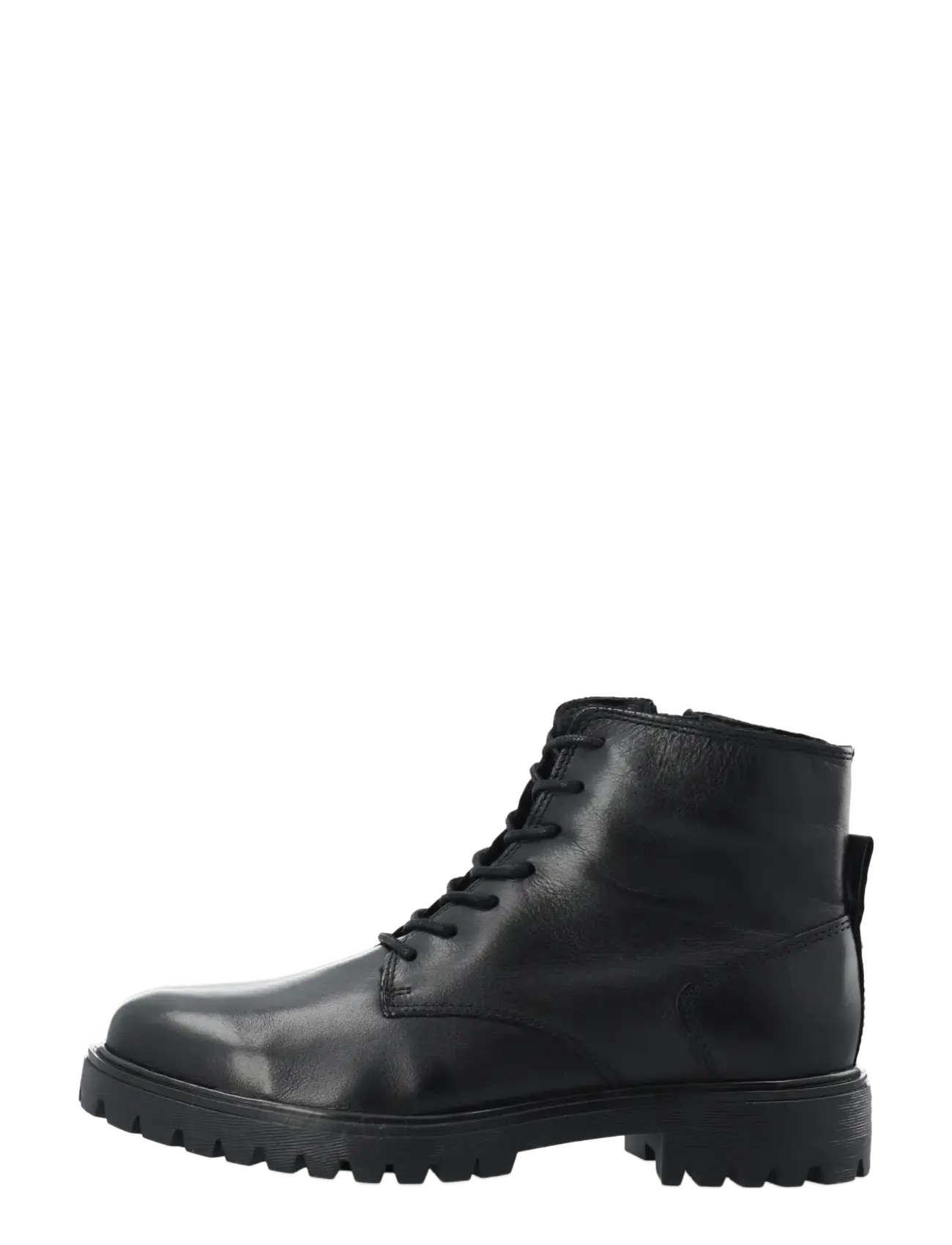 Bianco - BIAGINA Warmlined Lace Up Boot Smooth Leather - efterårsbesparelser - black - 1