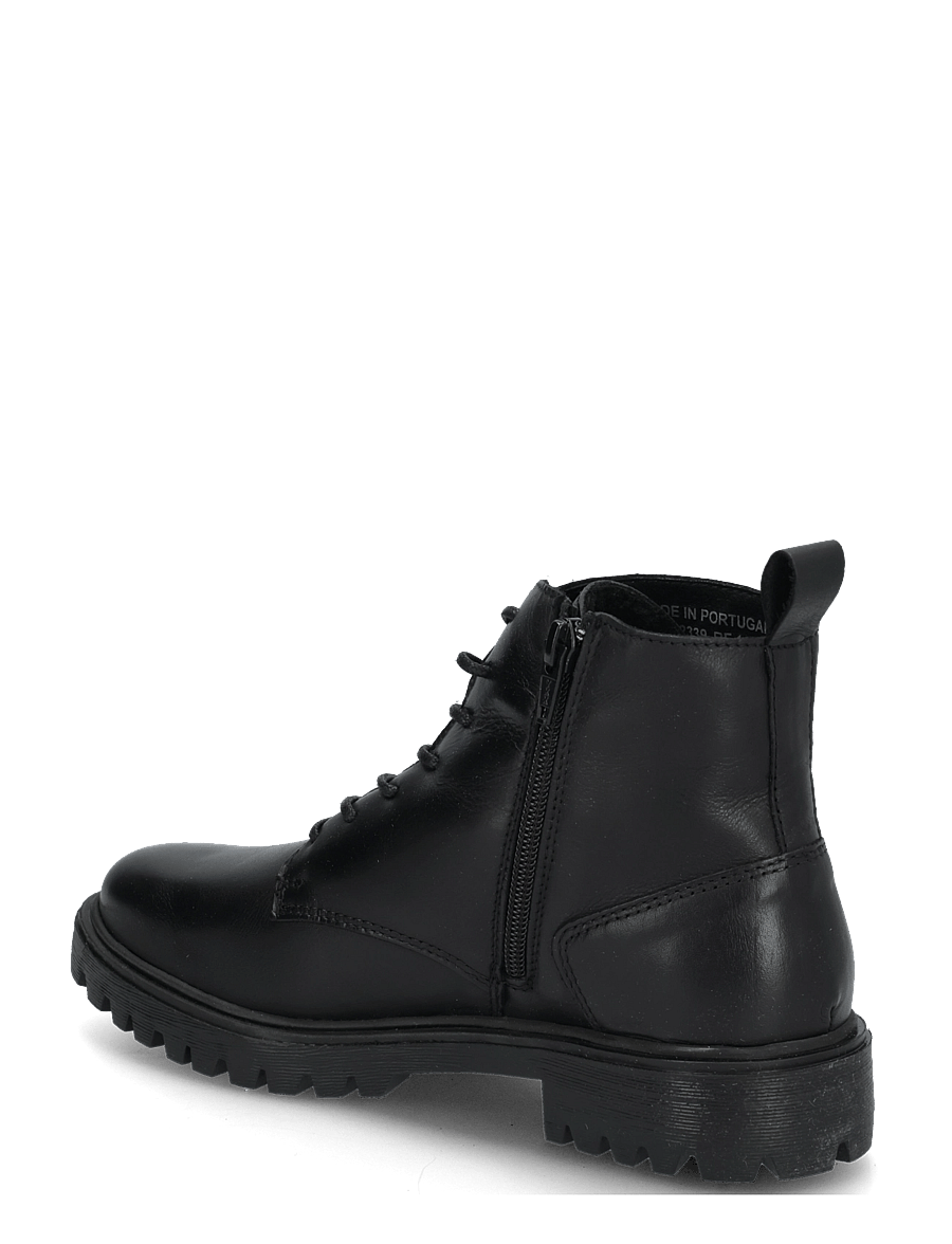 Bianco - BIAGINA Warmlined Lace Up Boot Smooth Leather - kängor - black - 1