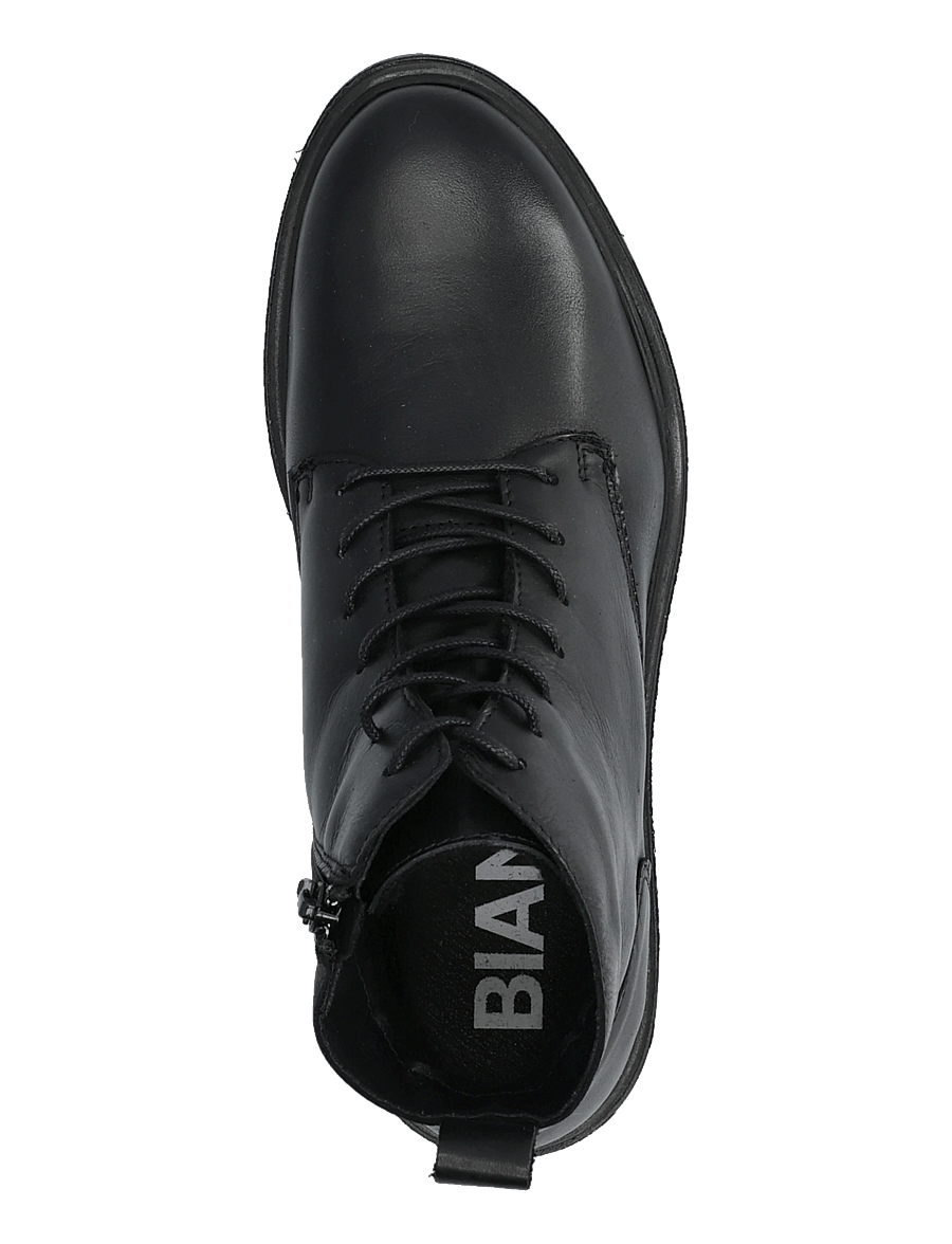 Bianco - BIAGINA Warmlined Lace Up Boot Smooth Leather - kängor - black - 3