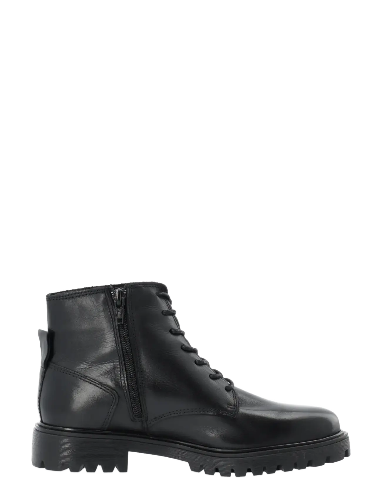 Bianco - BIAGINA Warmlined Lace Up Boot Smooth Leather - efterårsbesparelser - black - 3