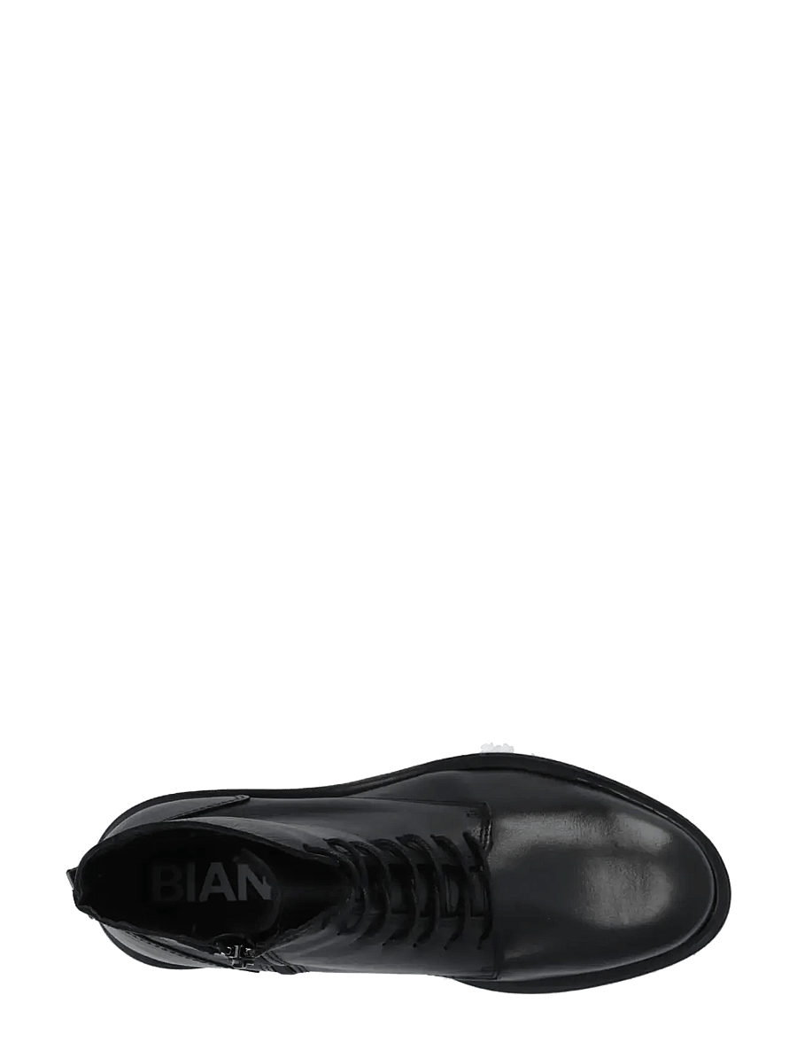 Bianco - BIAGINA Warmlined Lace Up Boot Smooth Leather - paeltega saapad - black - 4
