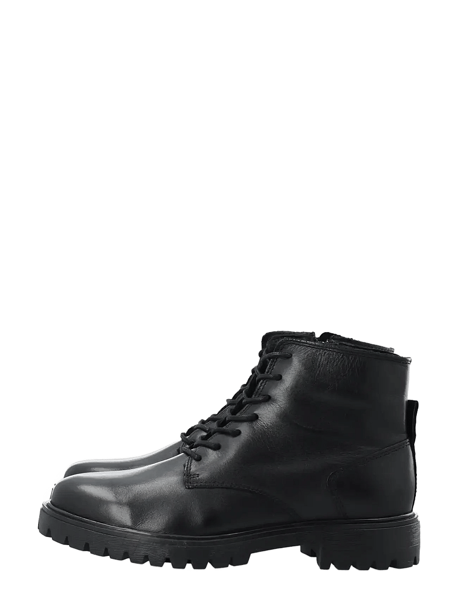 Bianco - BIAGINA Warmlined Lace Up Boot Smooth Leather - paeltega saapad - black - 5