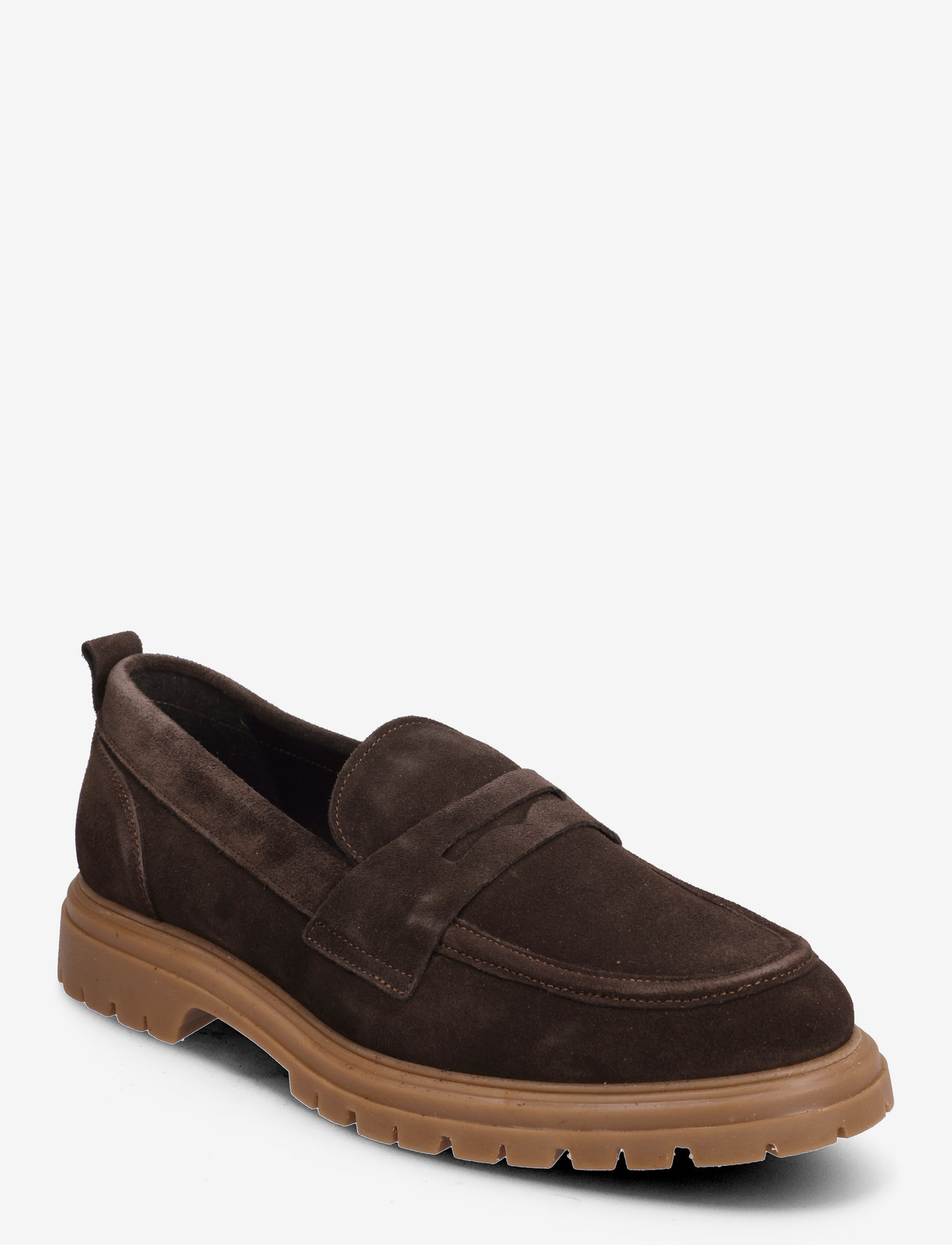 Bianco - BIAGIL Loafer Suede - spring shoes - dark brown - 0