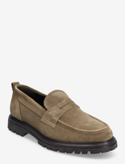 Bianco - BIAGIL Loafer Suede - spring shoes - olive - 0