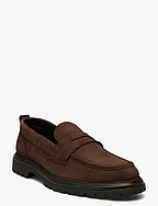BIAGIL Penny Loafer Oily Suede - DARK BROWN