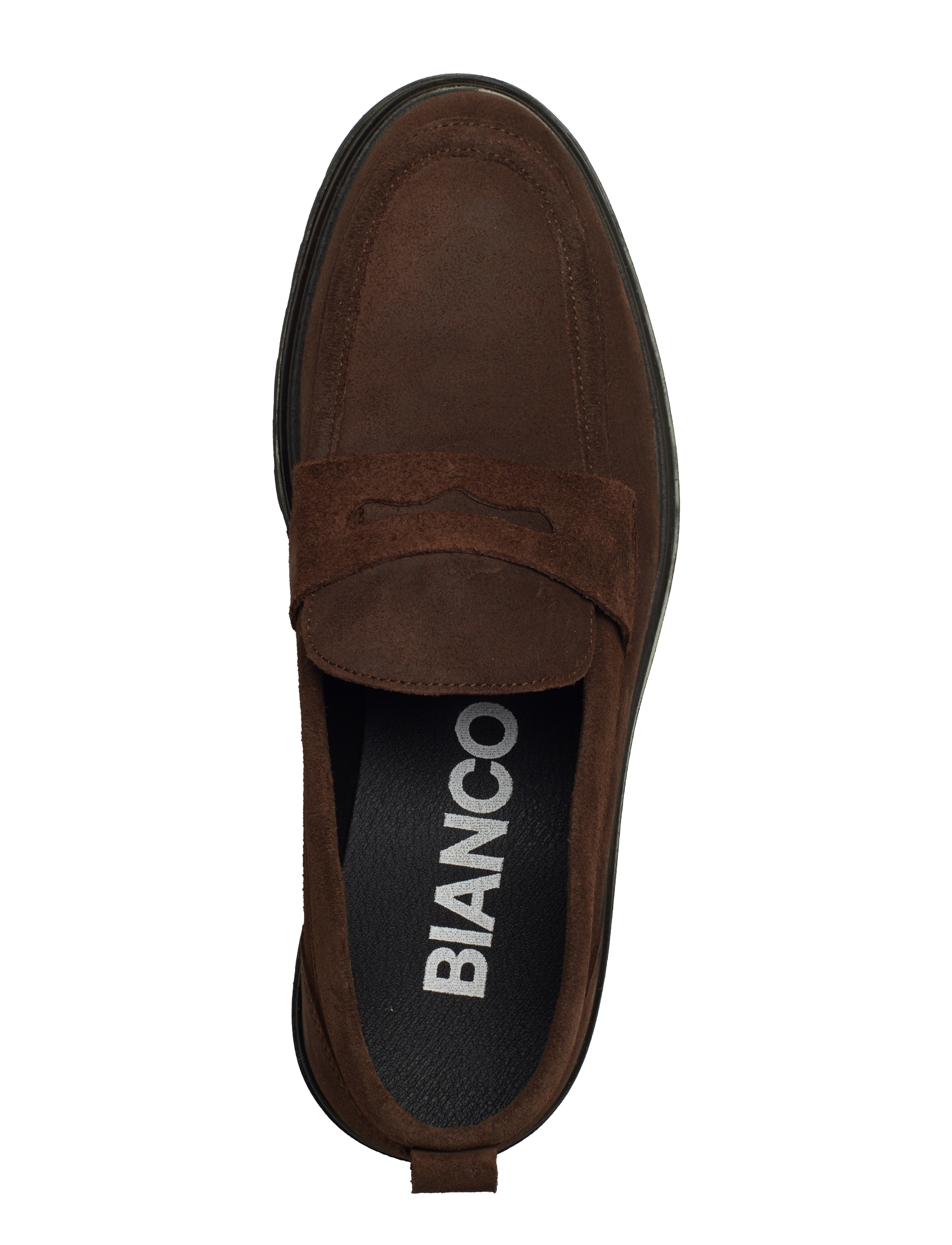 Bianco - BIAGIL Penny Loafer Oily Suede - dark brown - 3
