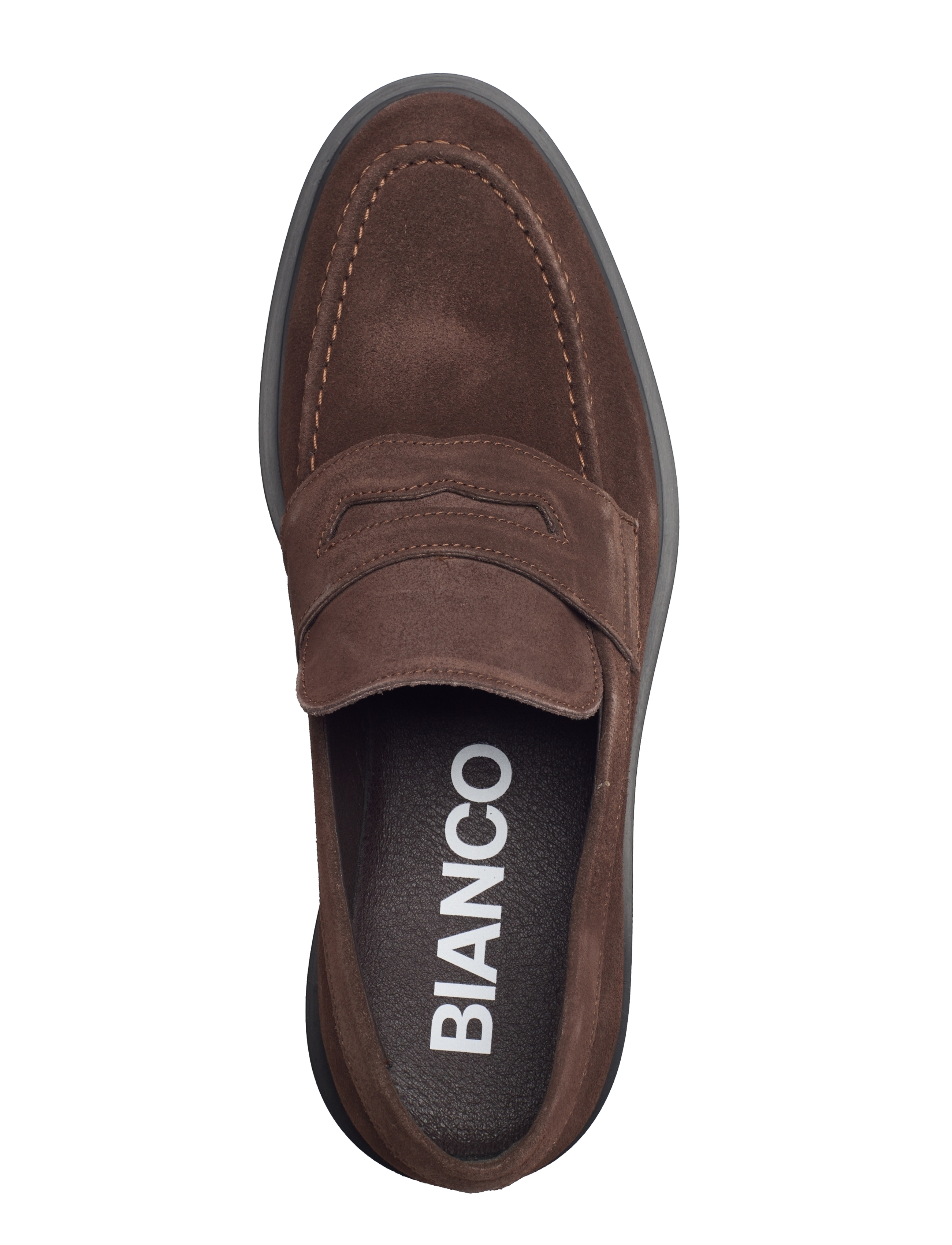 Bianco - BIAFELIX Loafer Suede - dark brown - 3