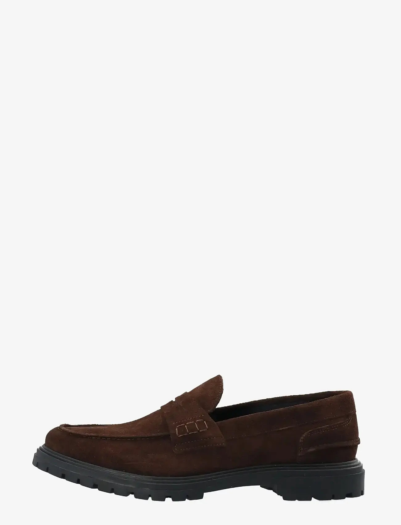 Bianco - BIALOUI Penny Loafer Oily Suede - kollektioner - dark brown - 1