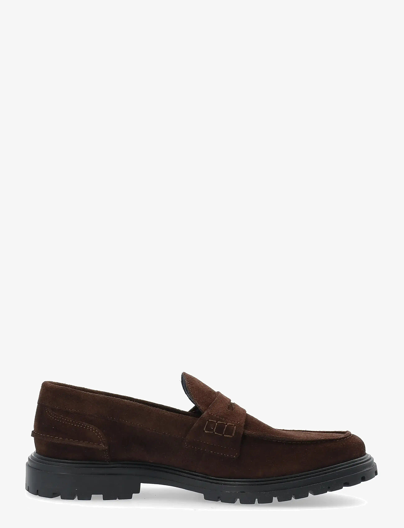 Bianco - BIALOUI Penny Loafer Oily Suede - kollektioner - dark brown - 2