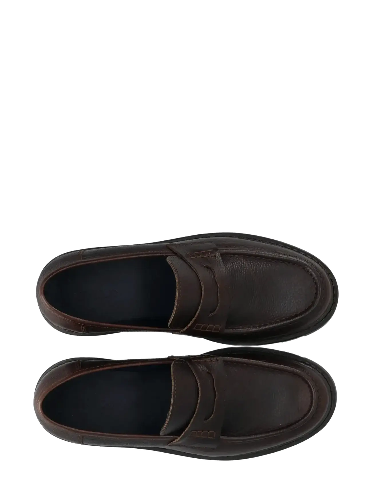 Bianco - BIAJEFF Penny Loafer Texas Tumbled - söfn - brown - 4
