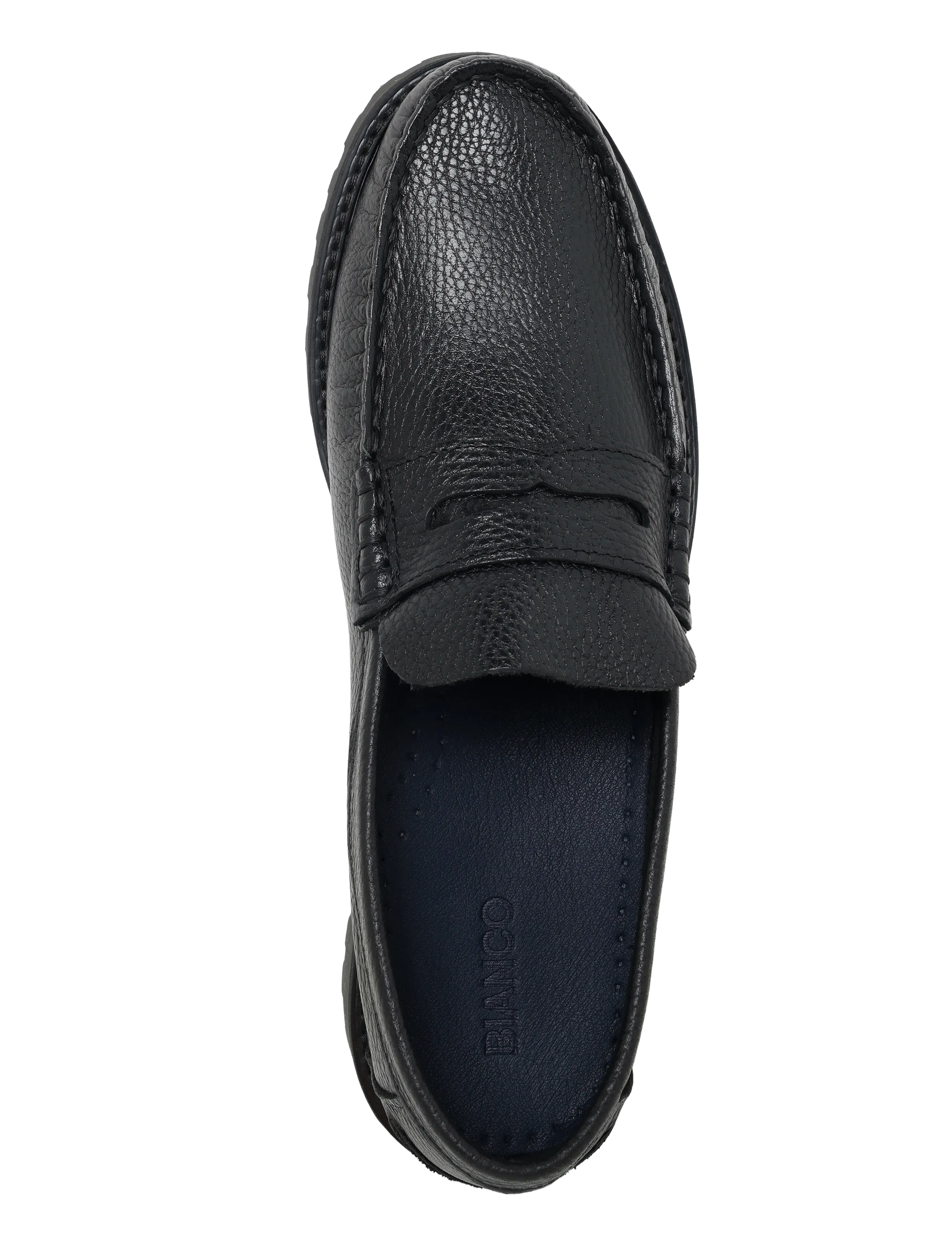 Bianco - BIAGREG Penny Loafer Texas Tumbled - kollektionen - black - 3