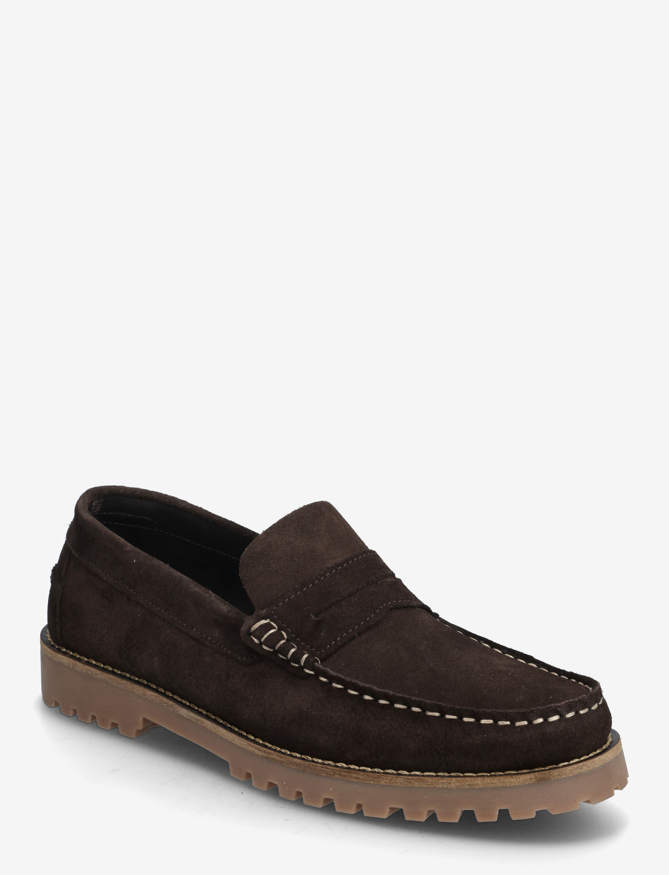 Bianco - BIAGREG Penny Loafer Suede - kollektioner - brown - 0