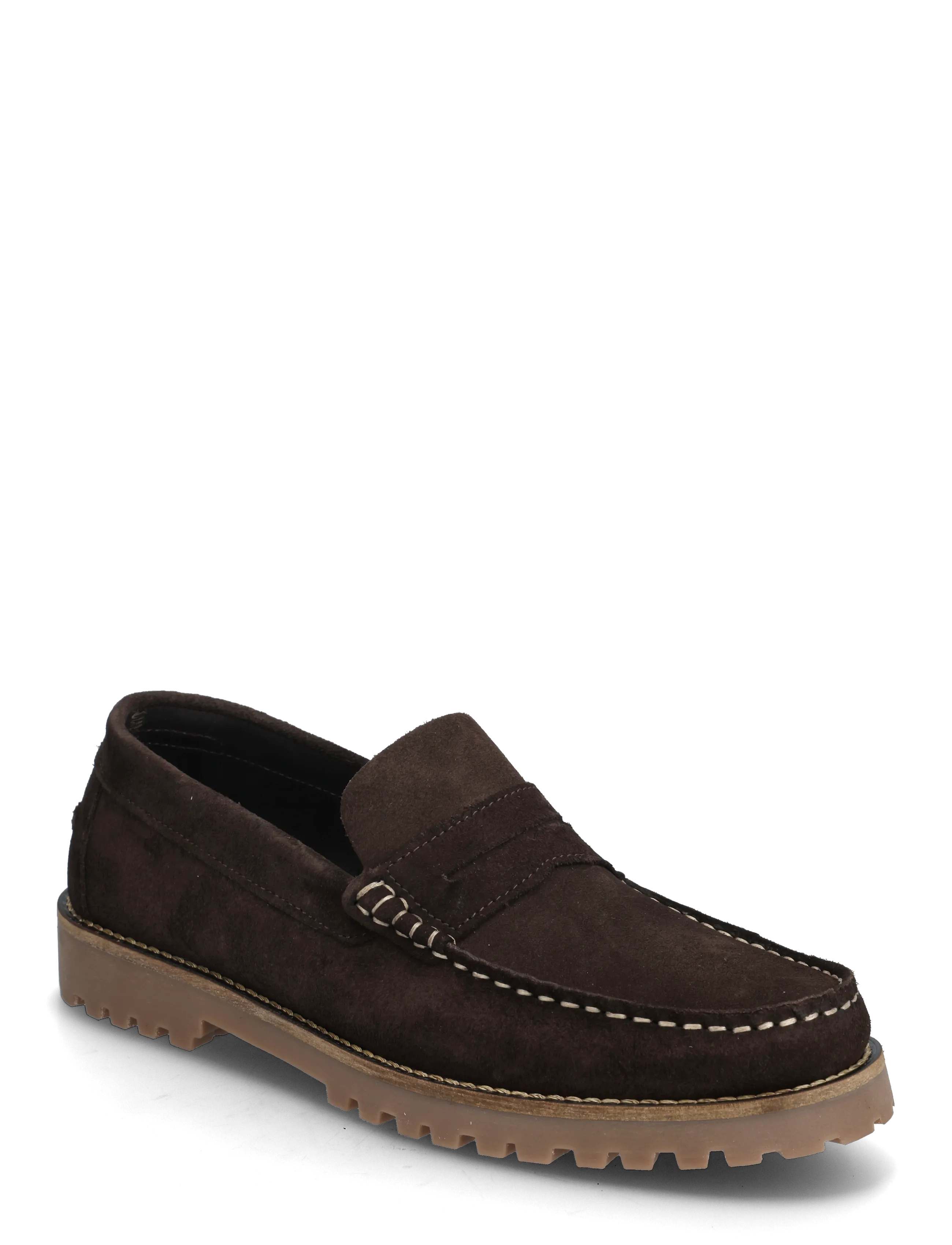 Bianco BIAGREG Penny Loafer Suede - Loafers - BROWN / brown