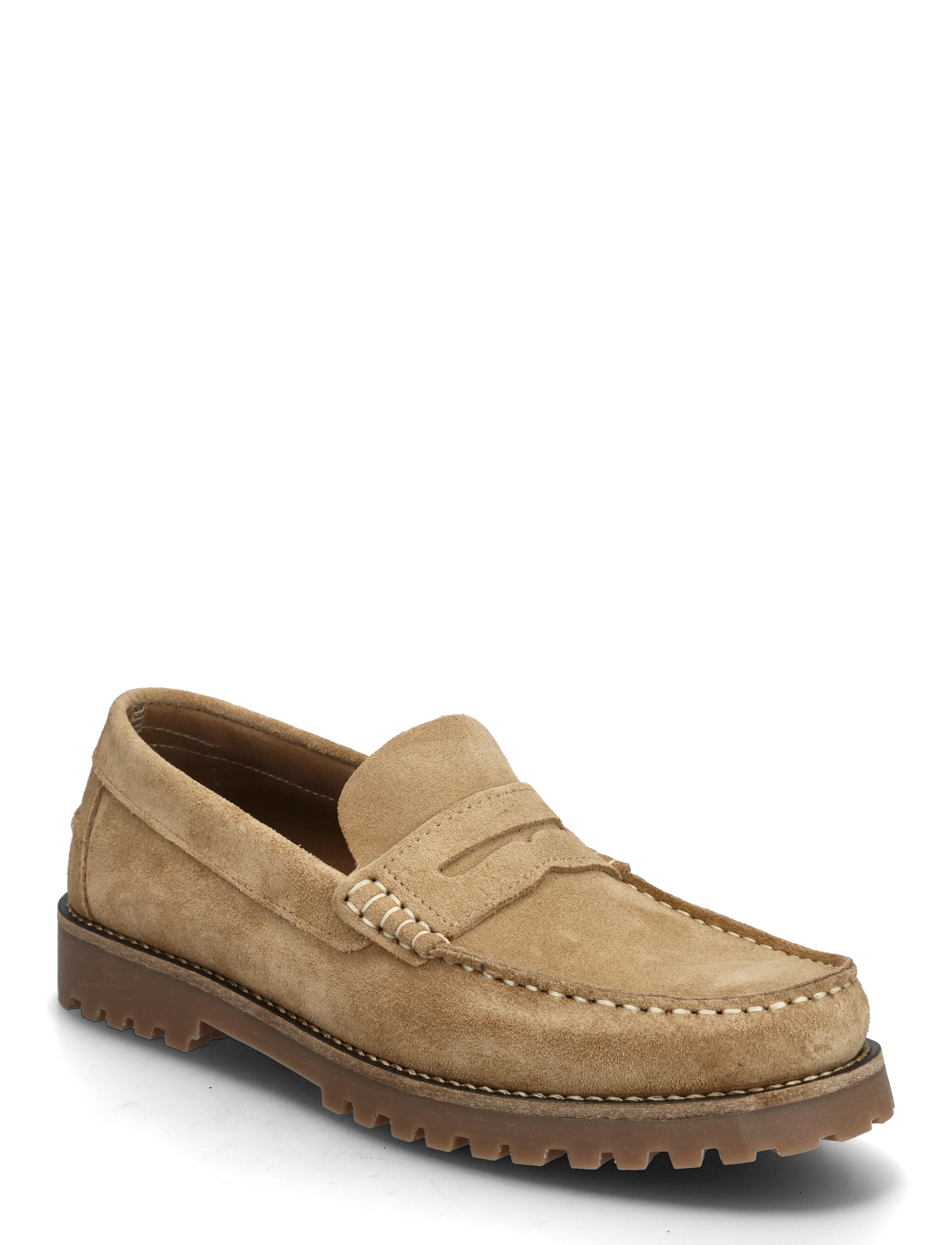 Bianco BIAGREG Penny Loafer Suede - BIANCO - SAND / beige