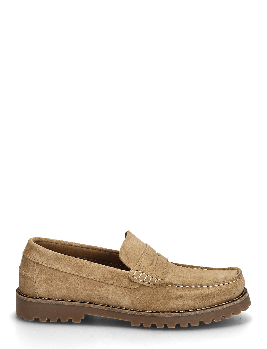 Bianco - BIAGREG Penny Loafer Suede - collections - sand - 1