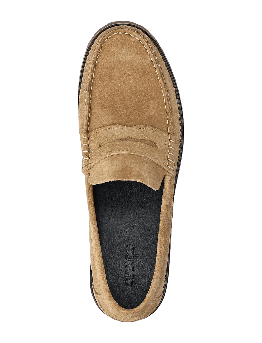 Bianco - BIAGREG Penny Loafer Suede - collections - sand - 3