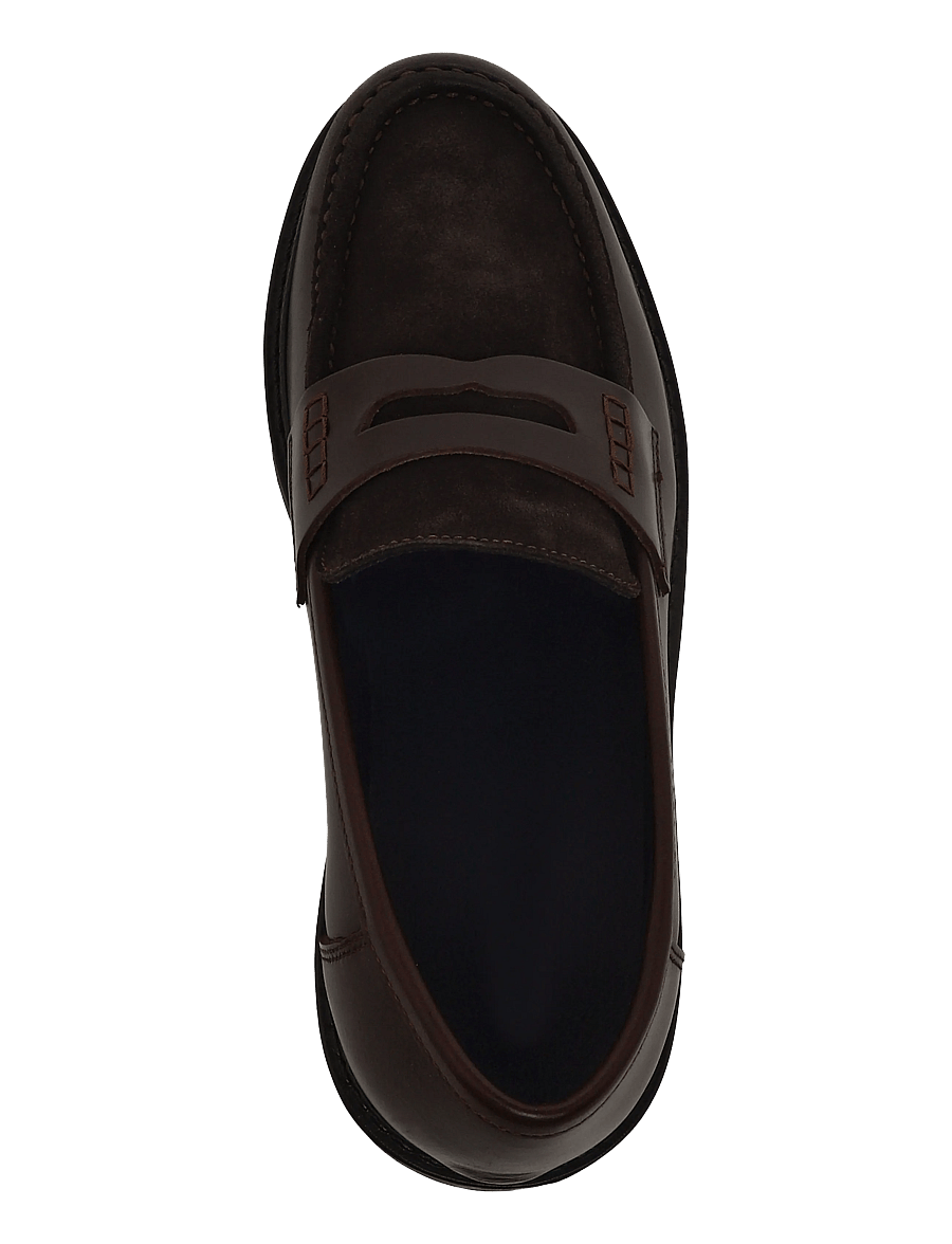 Bianco - BIAJEFF Penny Loafer Leather Mix - kollektionen - brown mix - 2
