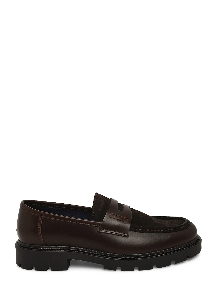 Bianco - BIAJEFF Penny Loafer Leather Mix - kollektionen - brown mix - 3