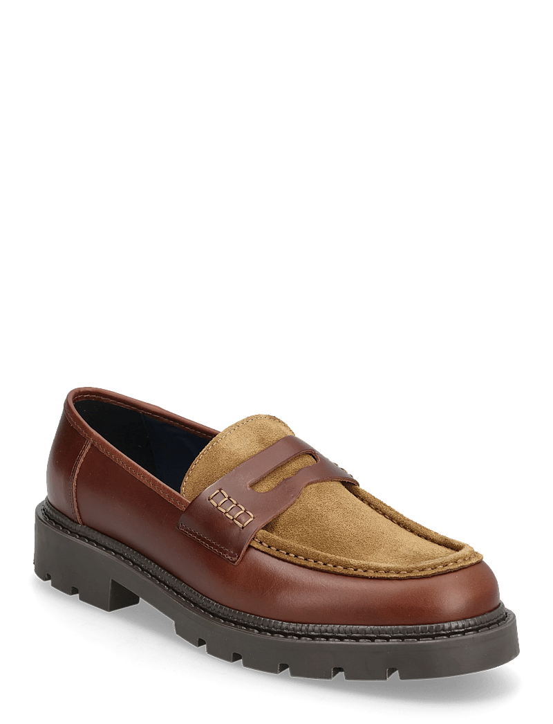 Bianco - BIAJEFF Penny Loafer Leather Mix - kollektionen - tan mix - 0