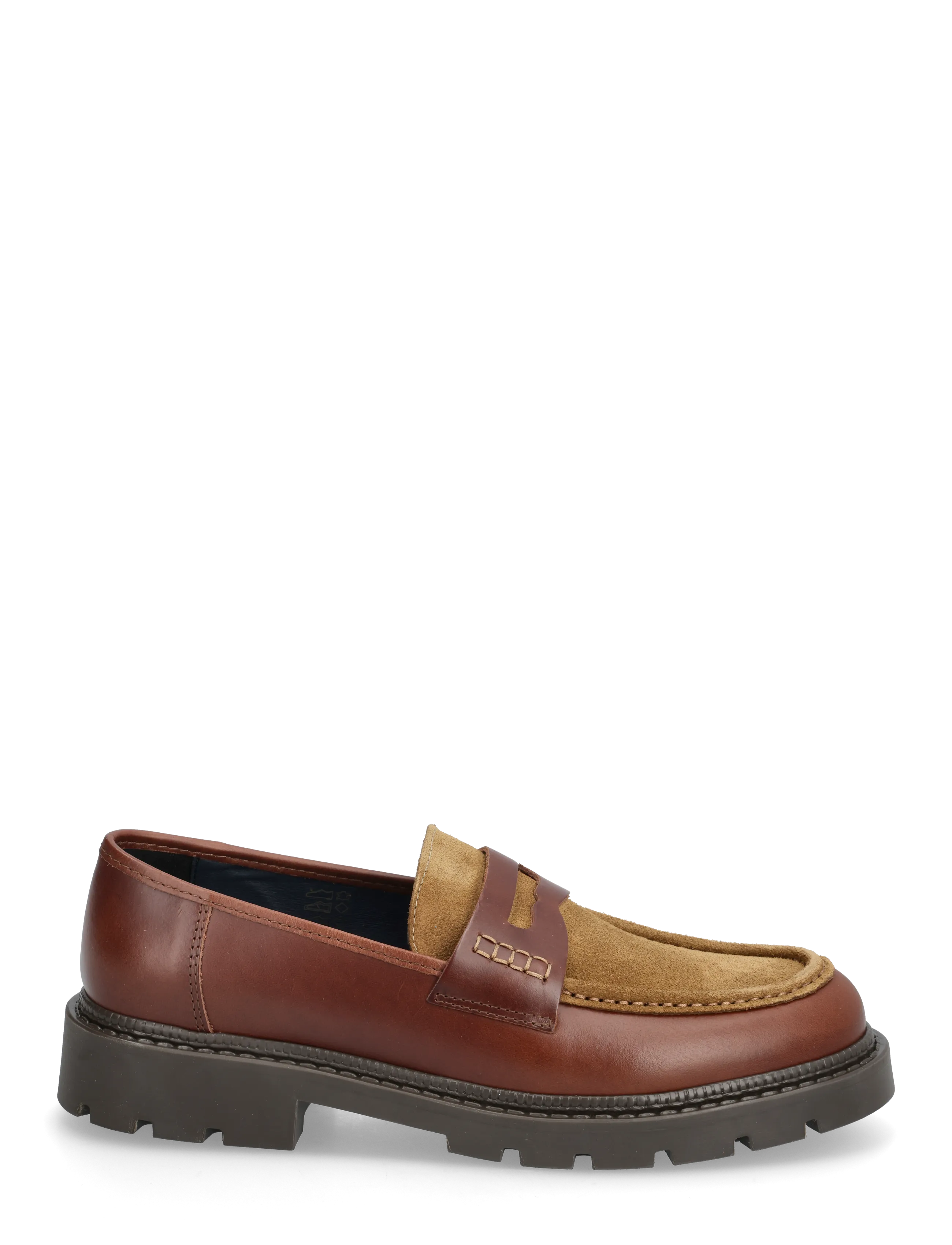 Bianco - BIAJEFF Penny Loafer Leather Mix - kollektioner - tan mix - 1