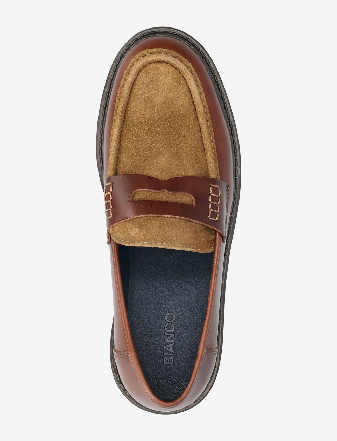 Bianco - BIAJEFF Penny Loafer Leather Mix - kollektionen - tan mix - 3