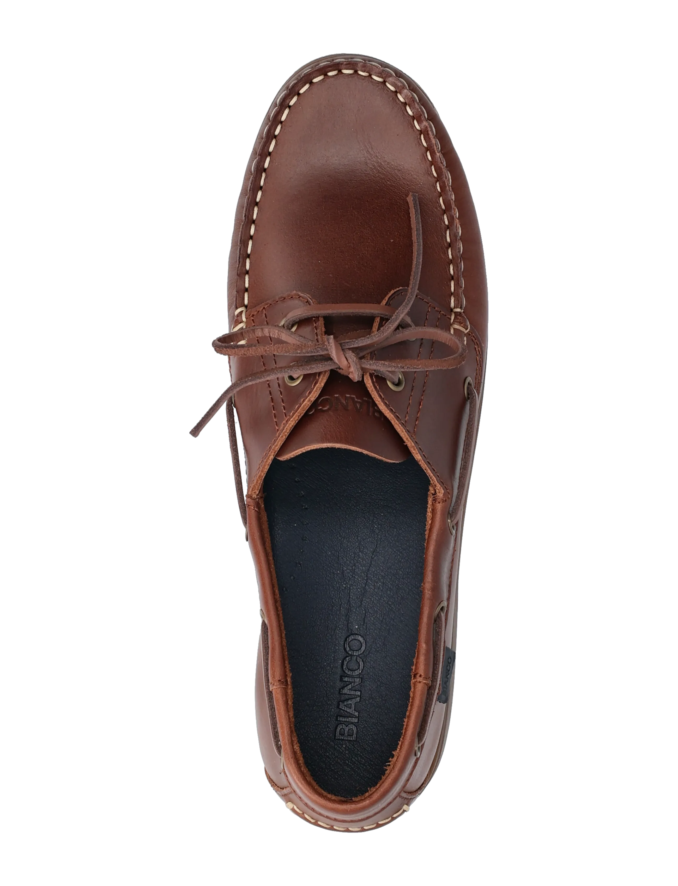 Bianco - BIAIBIZA Boat Shoe Pull Up Leather - kollektionen - cognac - 3