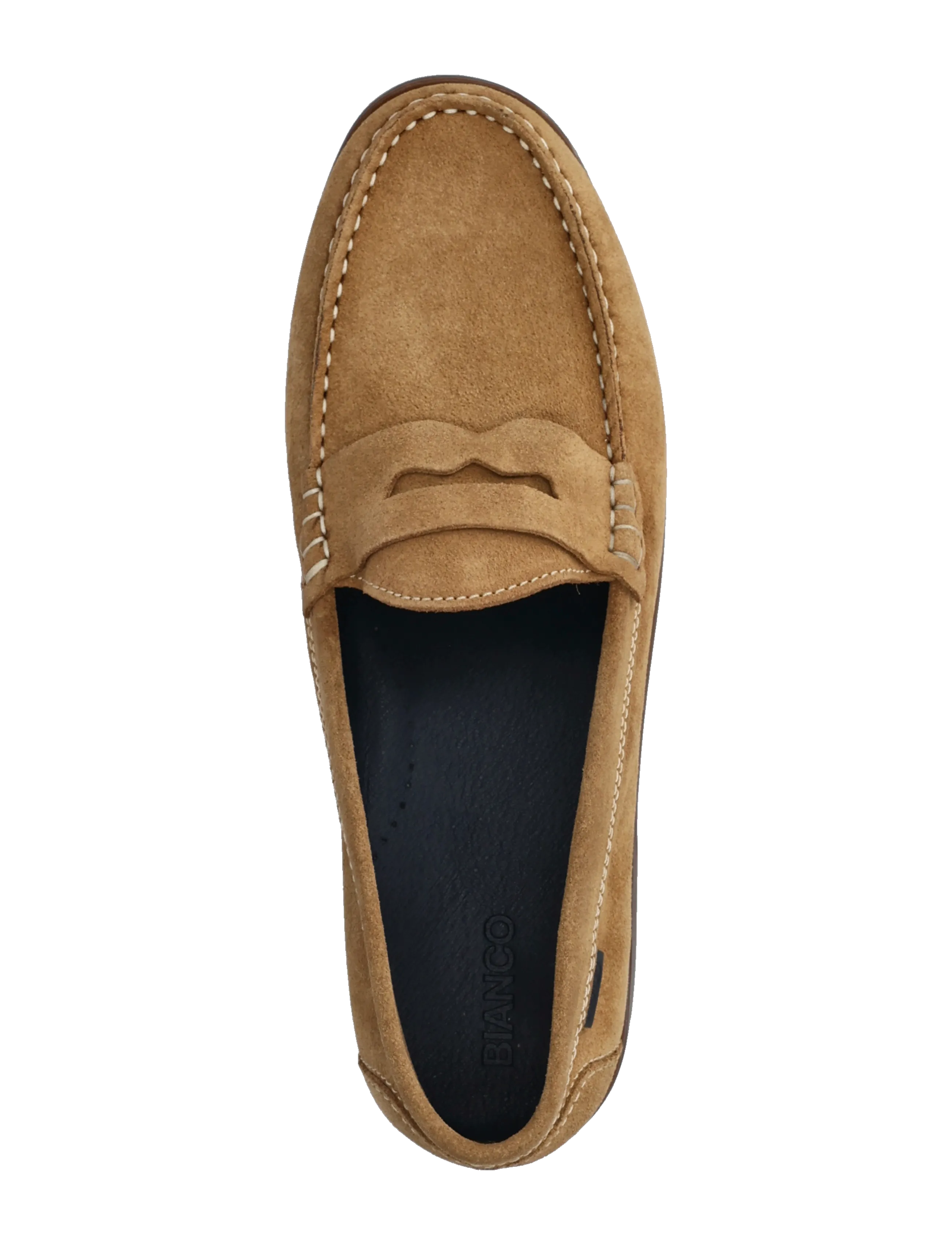 Bianco - BIAIBIZA Penny Loafer Suede - kollektioner - sand - 3