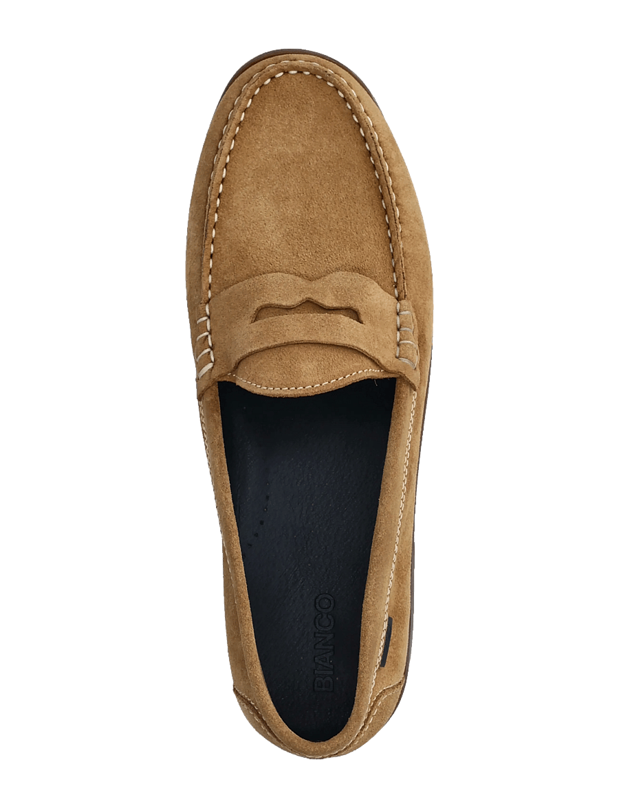 Bianco - BIAIBIZA Penny Loafer Suede - kollektioner - sand - 3